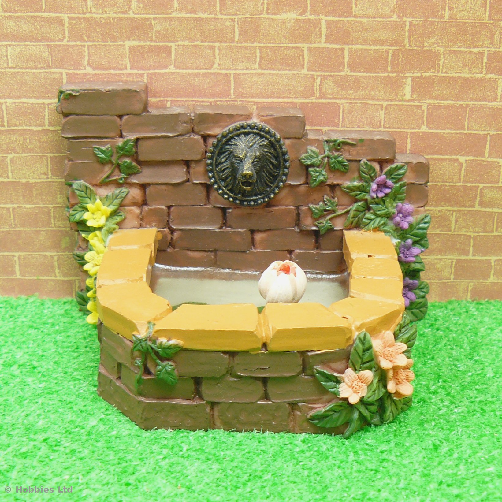 Miniature 1/12th Scale Fairy Garden Lion Head Fountain Pond Ornament (Fairy Garden Accessory) …