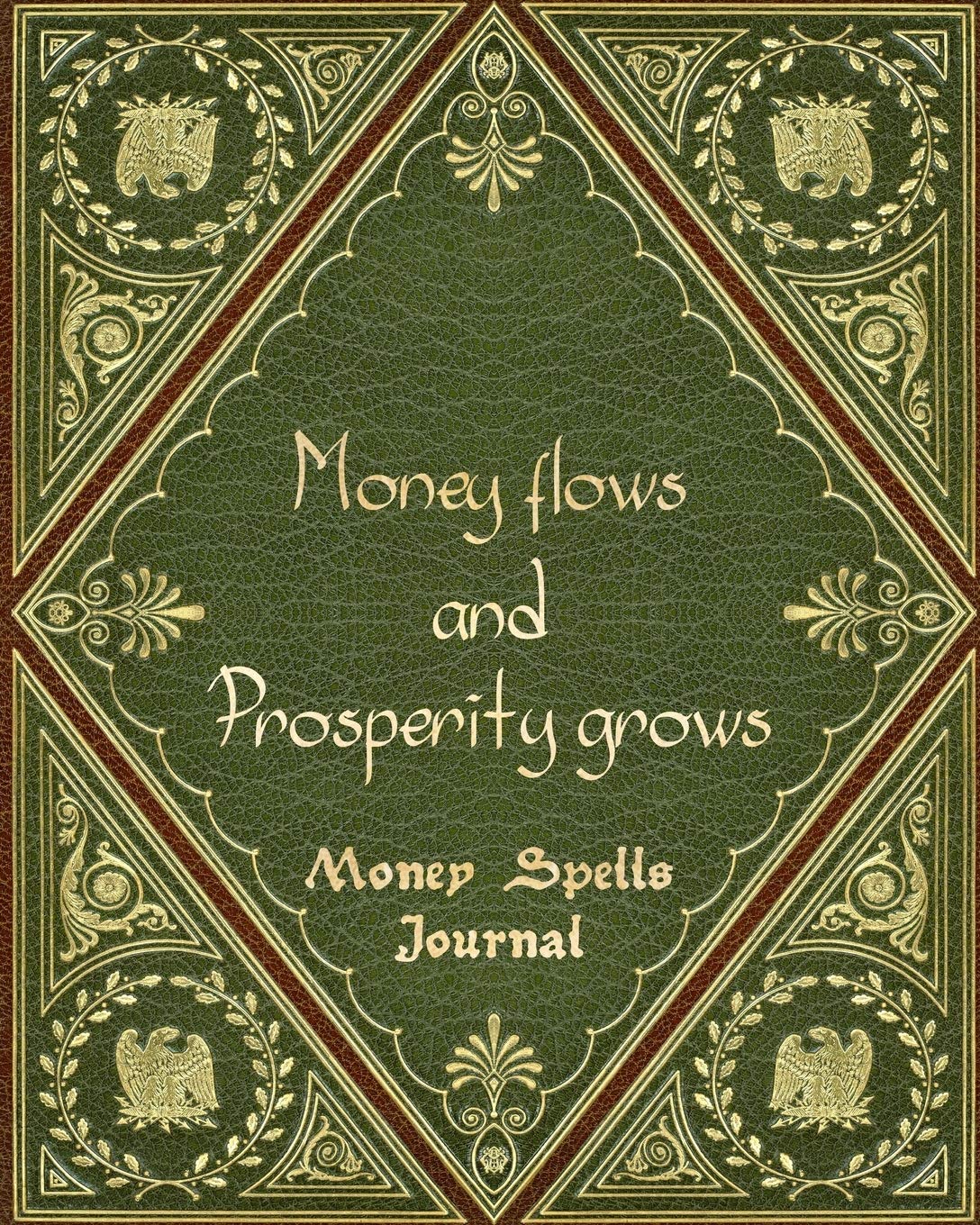 Journal: Money Spells - Money flows and Prosperity grows: Vintage Old Book and Gold Design • Journal Spell Book For Magic Money Rituals • Write in ... Attractive Spells Records • with Register