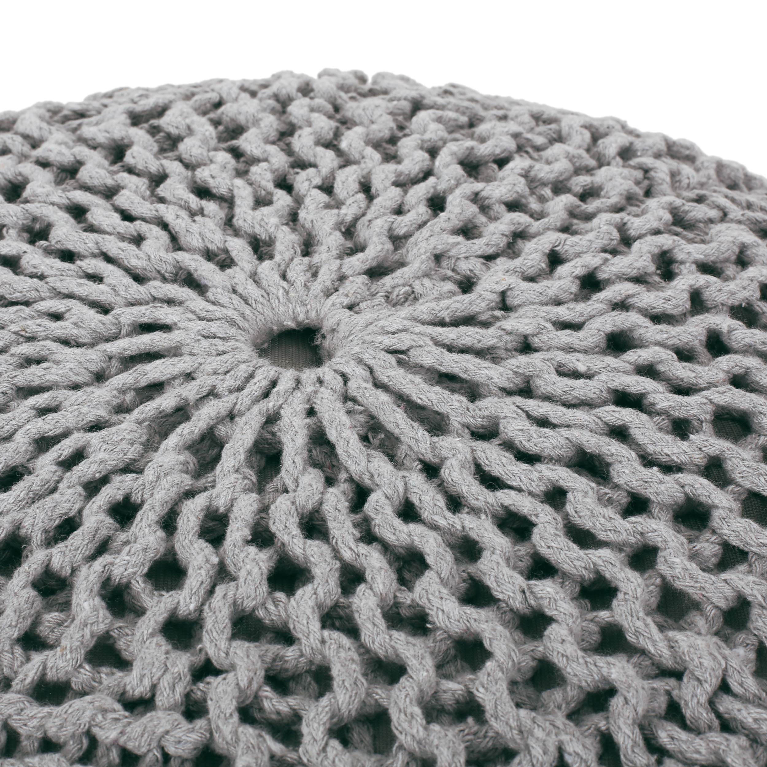 Christopher Knight Home 313888 Pouf, Light Gray