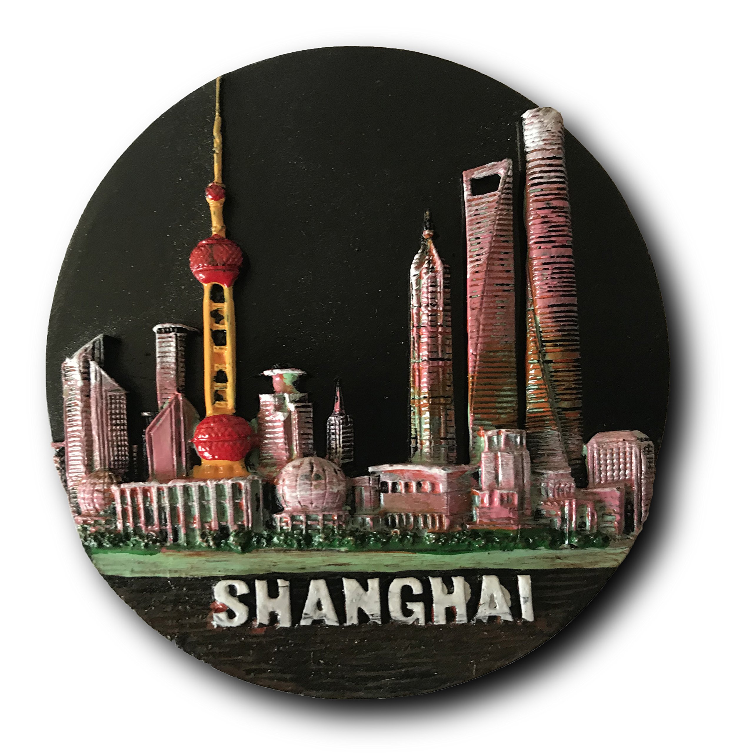 Wedarego Black 3D Refrigerator Magnet Shanghai Famous Tourist Souvenirs ,Resin Fridge Magnet Home And Kitchen Decoration,China Promotion Gift