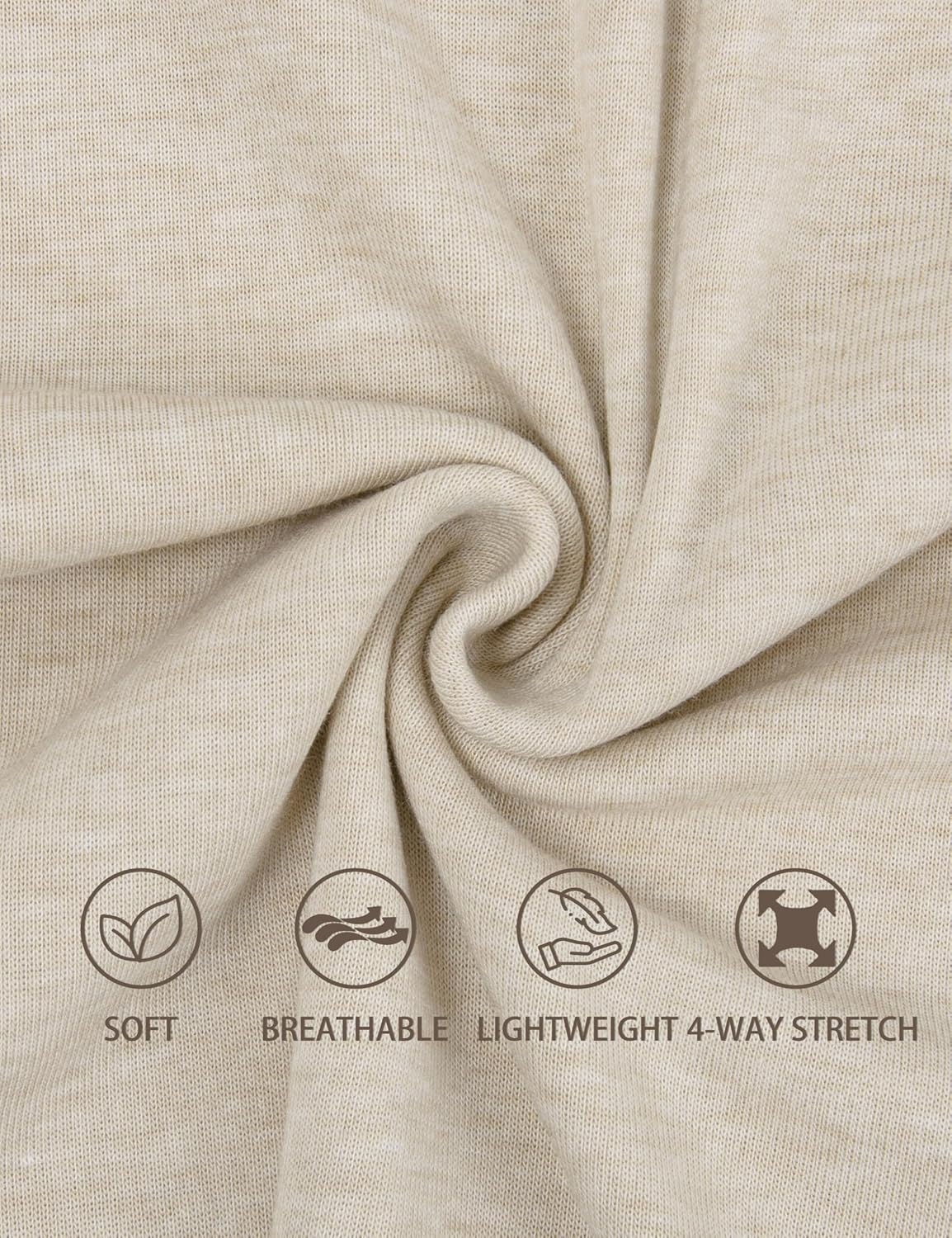 Derminpro Men's Henley Cotton Casual Short/Long Sleeve Lightweight Button T-Shirts - Image 7