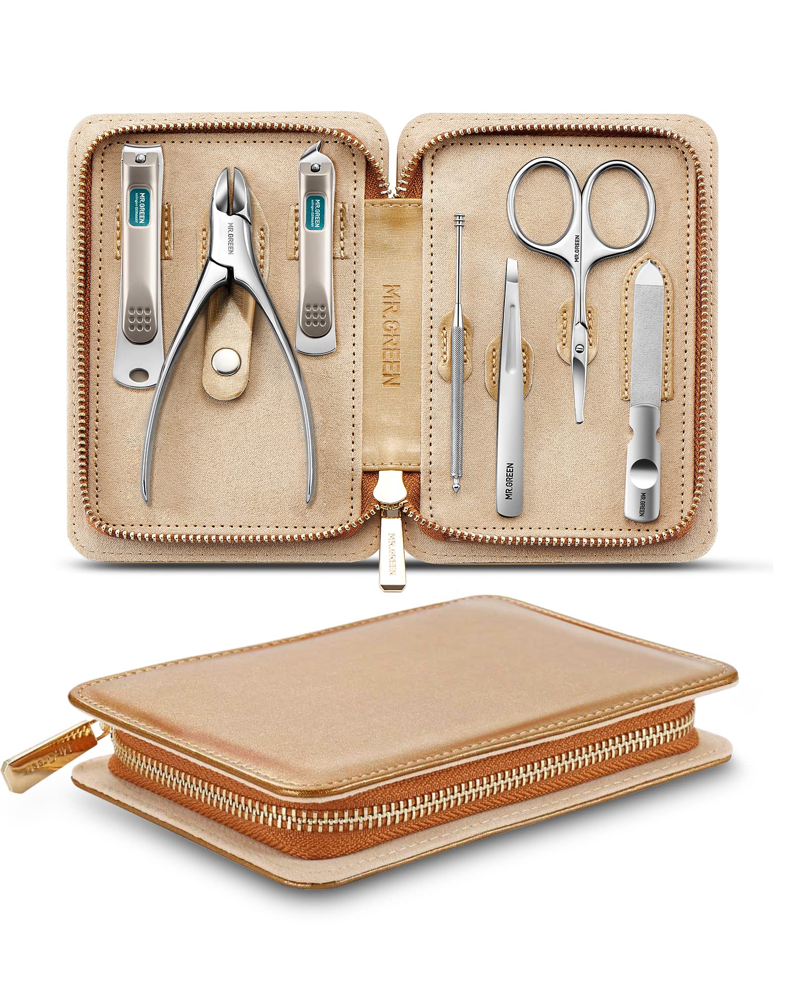 Manicure Set, Pedicure Sets, Nail Clipper Sets, Stainless Steel Professional Nail Cutter Kits with Travel Case