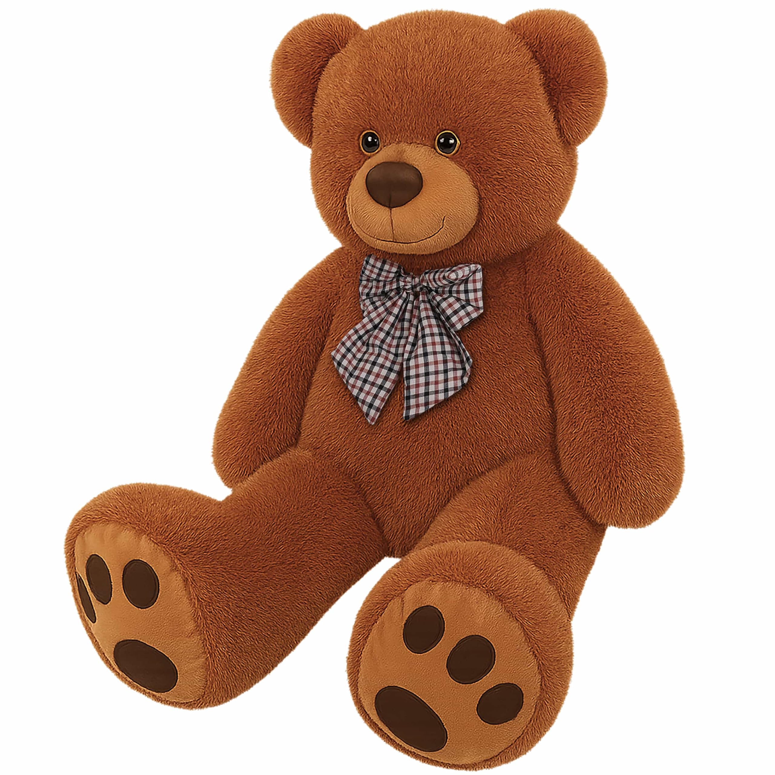 Monzana® Oso de Peluche Grande con Lazo 150cm Osito Teddy Bear Marrón Juguete Niños Regalo Enamorados