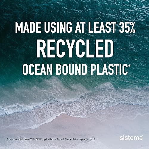 Miniatura 5 de Sistema Bento Box To Go - Fiambrera con yogurmaceta de frutas 1,25 L, hecha con plástico reciclado, reciclable con piedra verde azulado