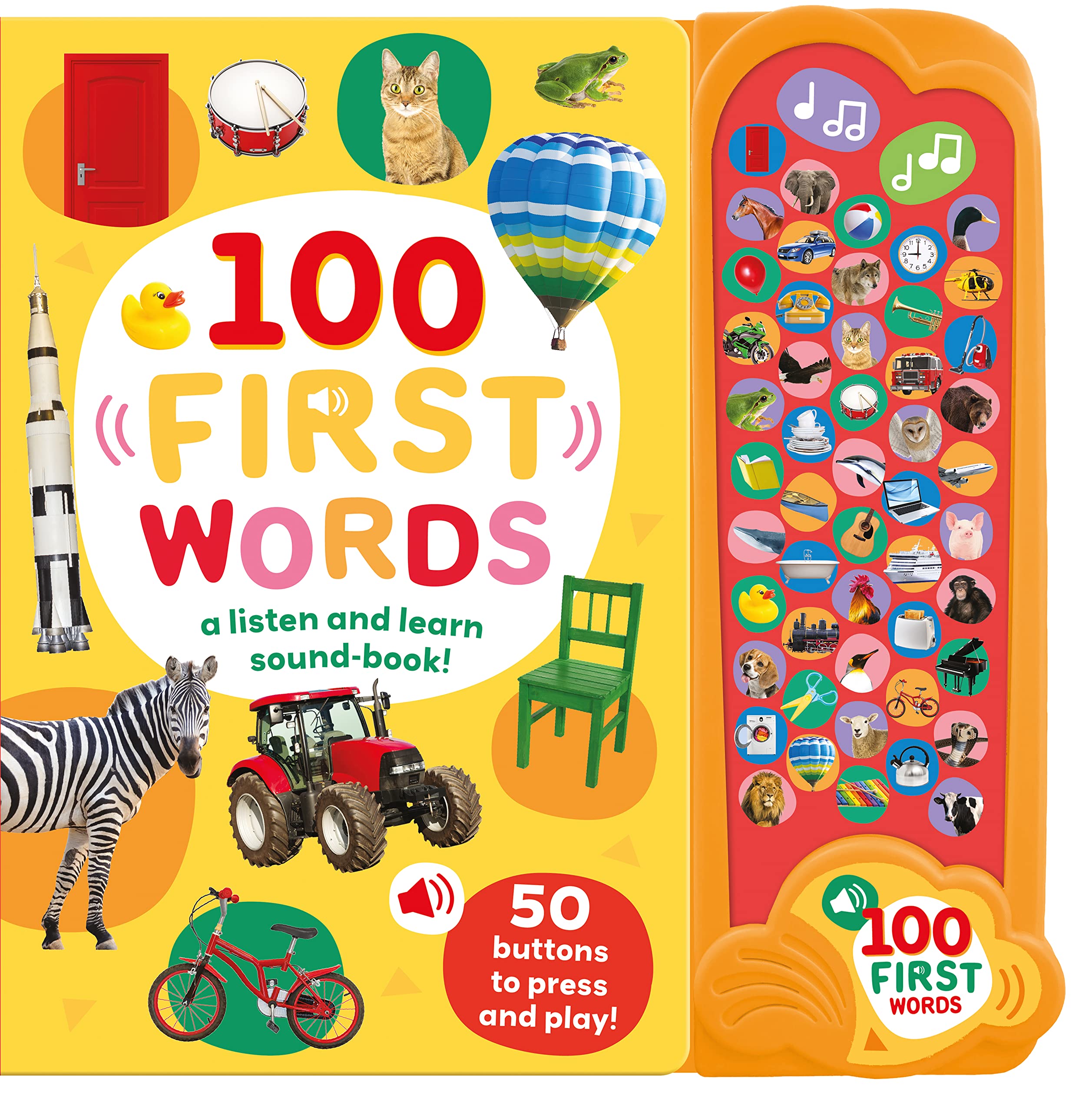 50 BUTTON PHOTO SOUND BOOK - FIRST WORDS: A Listen and Learn Sound Book! (Large First Words Sound Book)