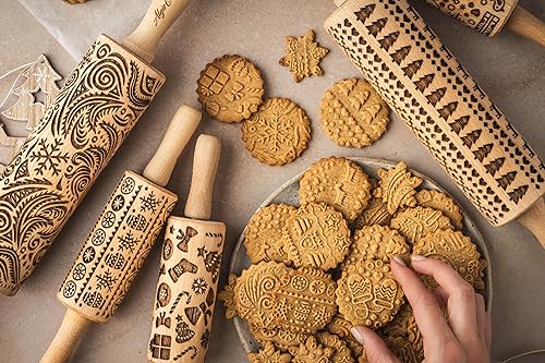 Miniatura 6 de NATIVITY EMBOSSING ROLLING PIN for GINGERBREAD COOKIES for CHRISTMAS
