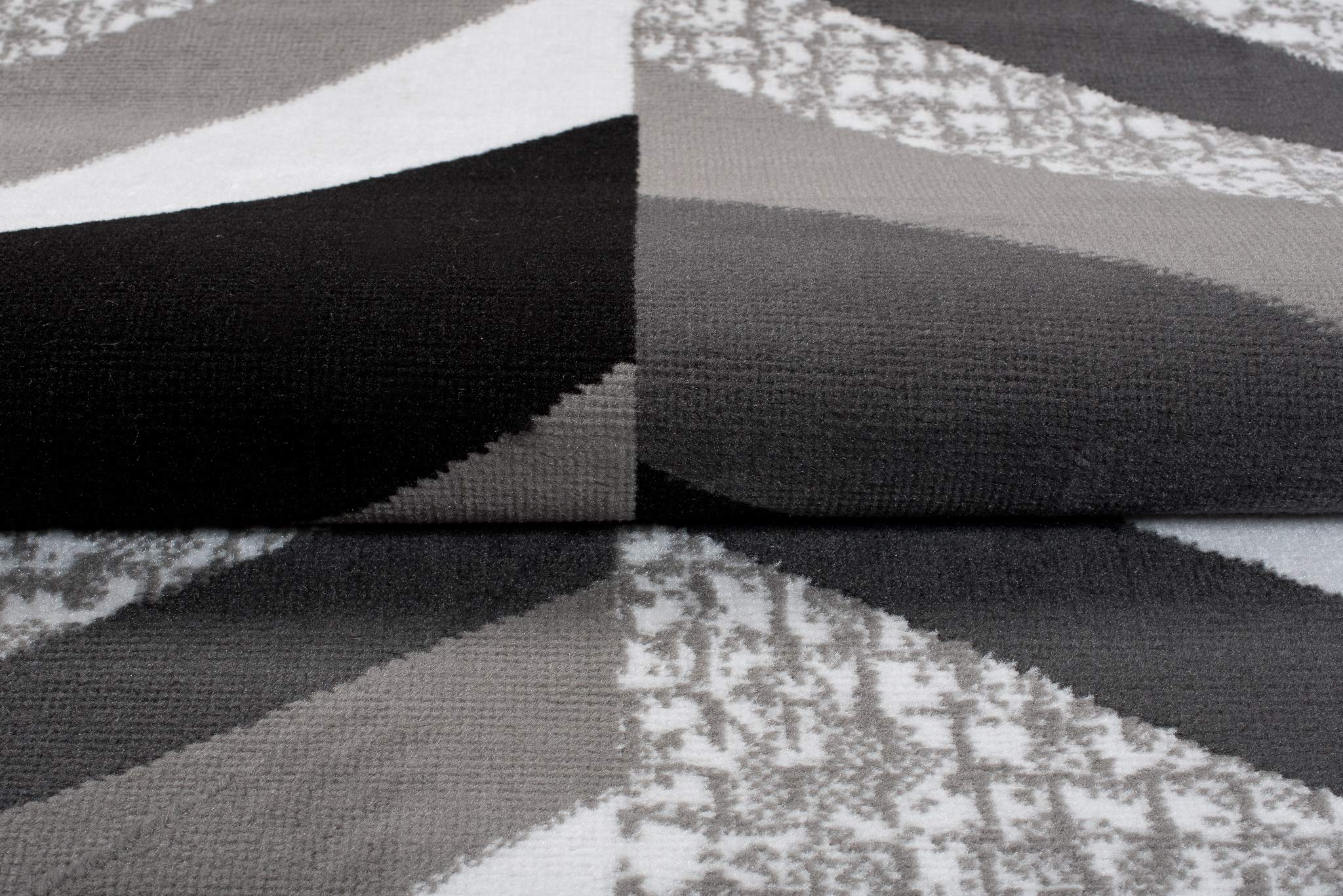 TAPISO Maya kolekcja dywan do salonu, krótkie runo, nowoczesny w paski, melanż, wzór szary, czarny, biały, do sypialni, biura, Ökotex 160 x 230 cm