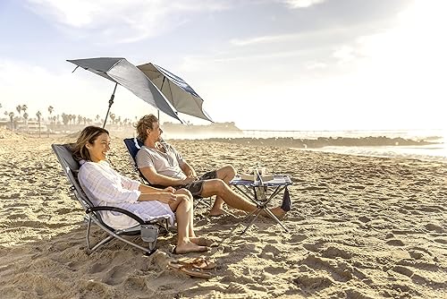 Miniatura 2 de Sport-Brella Silla de playa con paraguas ajustable UPF 50+, color gris