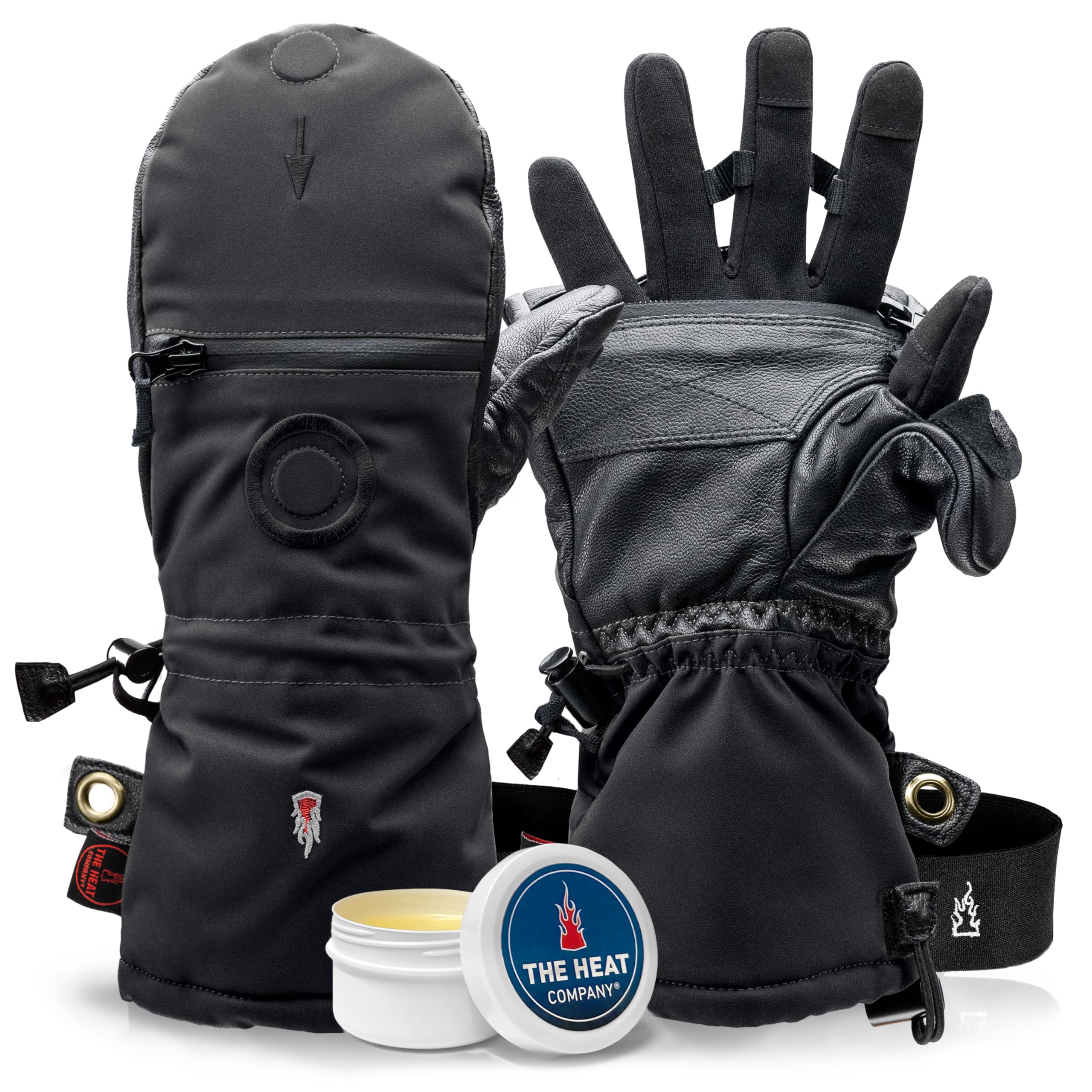 THE HEAT COMPANY - Heat 3 Smart - La innovación del Guantes - Guantes y Manoplas en uno - Manopla Invierno desplegables - Guante termicos Calida- Hombre & Mujer - Guantes Esqui