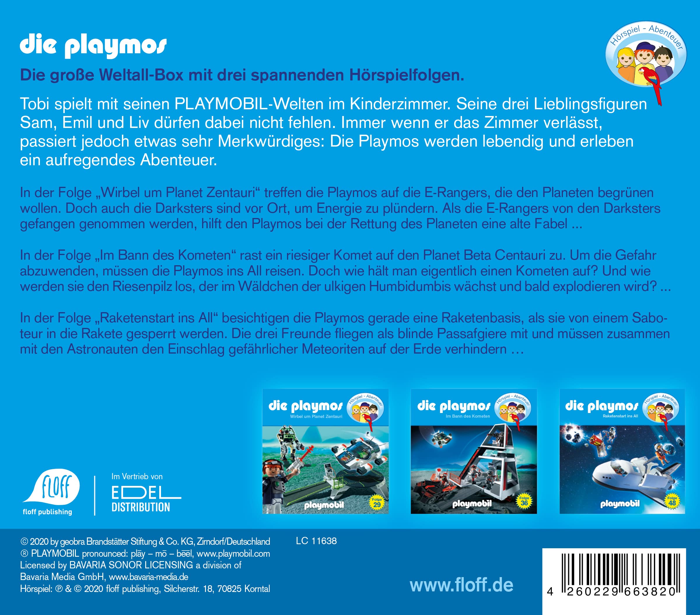 Die Playmos - Die große Römer- & Ägypterbox (Original Playmobil Hörspiele) & Die Playmos - Die große Weltallbox (Original Playmobil Hörspiele)