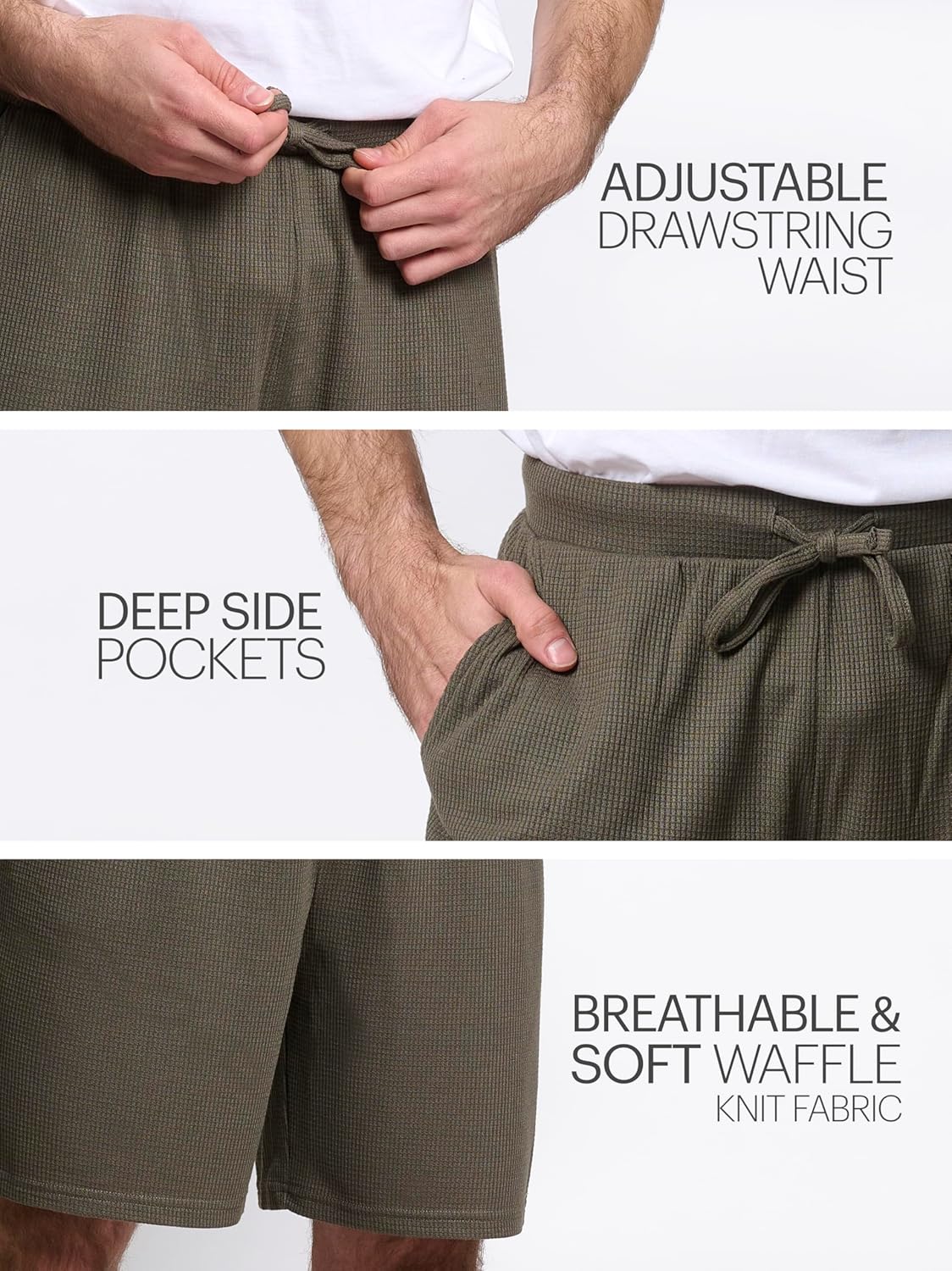 Mad Dog Mens Pajama Shorts - Comfy Knit Lounge Sleepwear with Pockets, Men's Summer House Pajama Bottoms, Sizes S to 2XL - Image 3