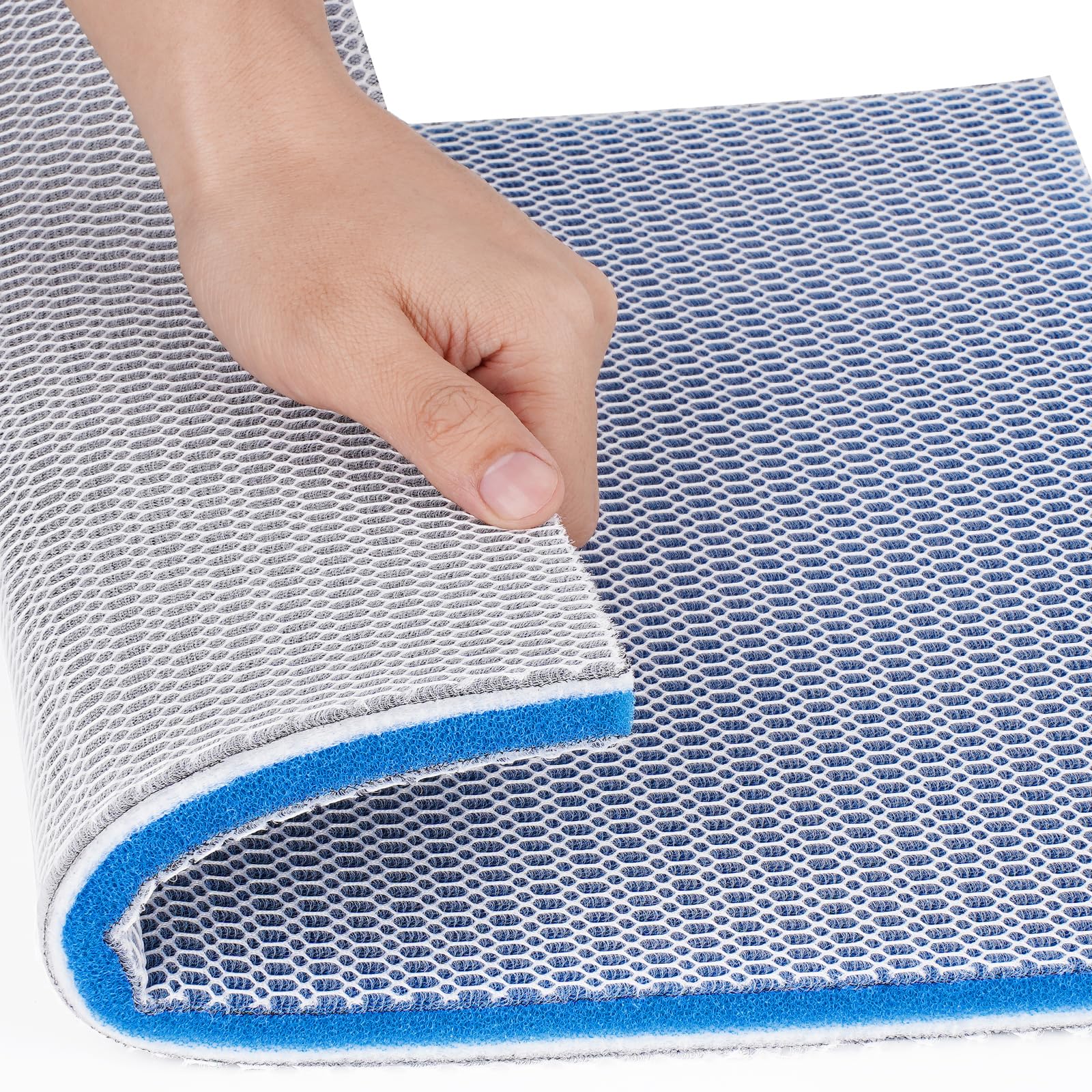 Aquarium Filter Media Sponge Pad, Multi-Layer Foam Filter Floss for Fish Tank Filters Accessories (15.75