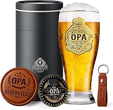 Personalised Beer Glass Gift for Grandpa Retirement Retirement Birthday Gift for Men