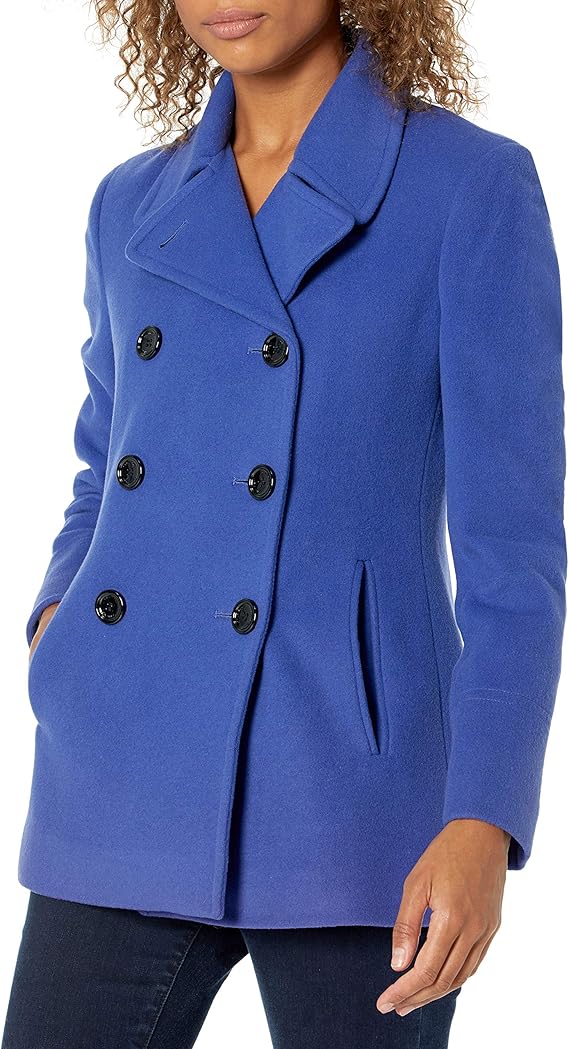 Womens petite black pea coat Clearance