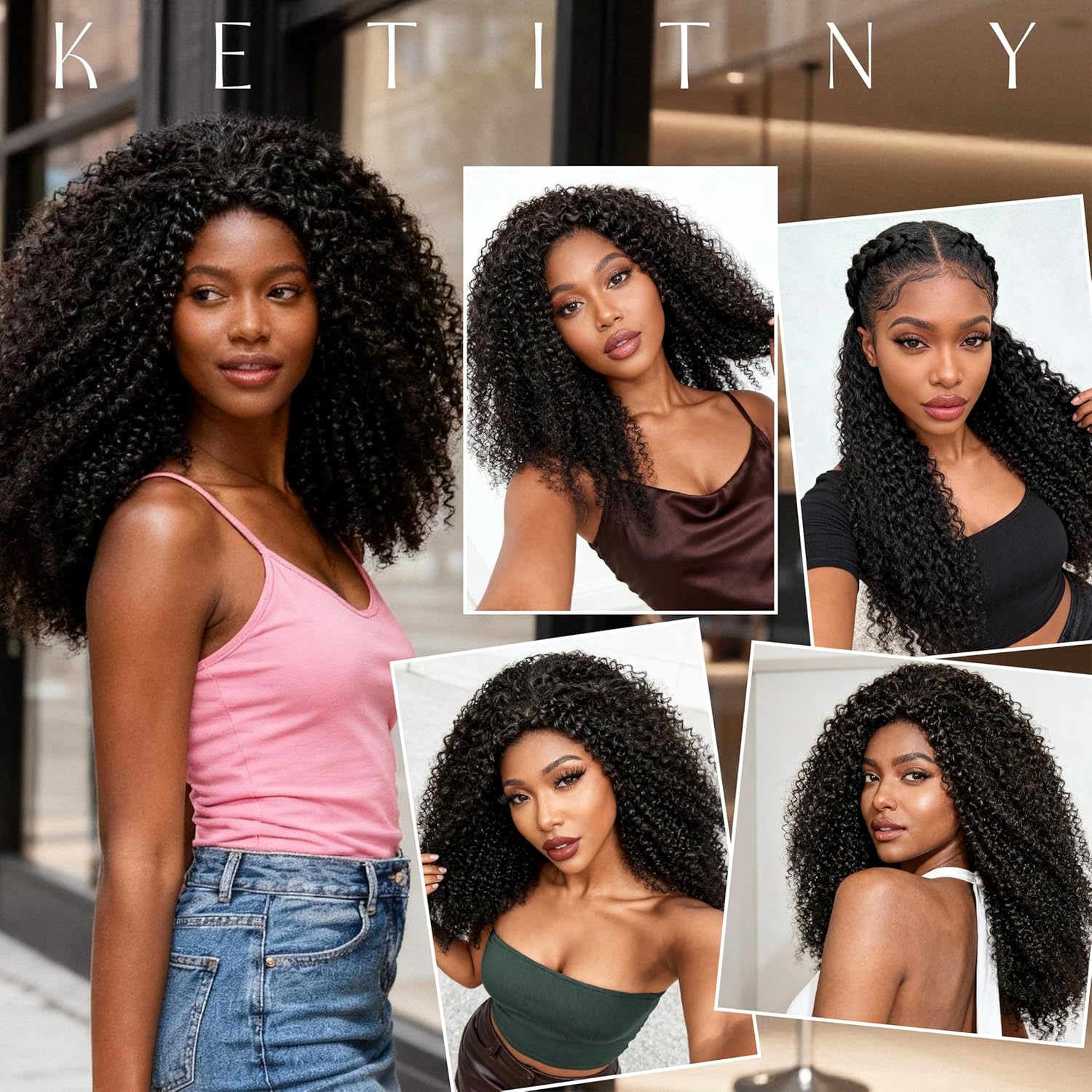 Kinky Curly Half Wig Human Hair 24 Inch 200% Density Glueless Wear and Go 3 in 1 Half Wig for Women with Drawstring Seamless Flip Headband Beginner Friendly