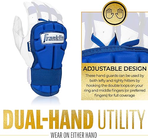 Miniatura 5 de Franklin Sports Protector de muñeca y mano de béisbol  PRT LG Series Protector para adultos para bateo  Escudo protector para bateadores de mano