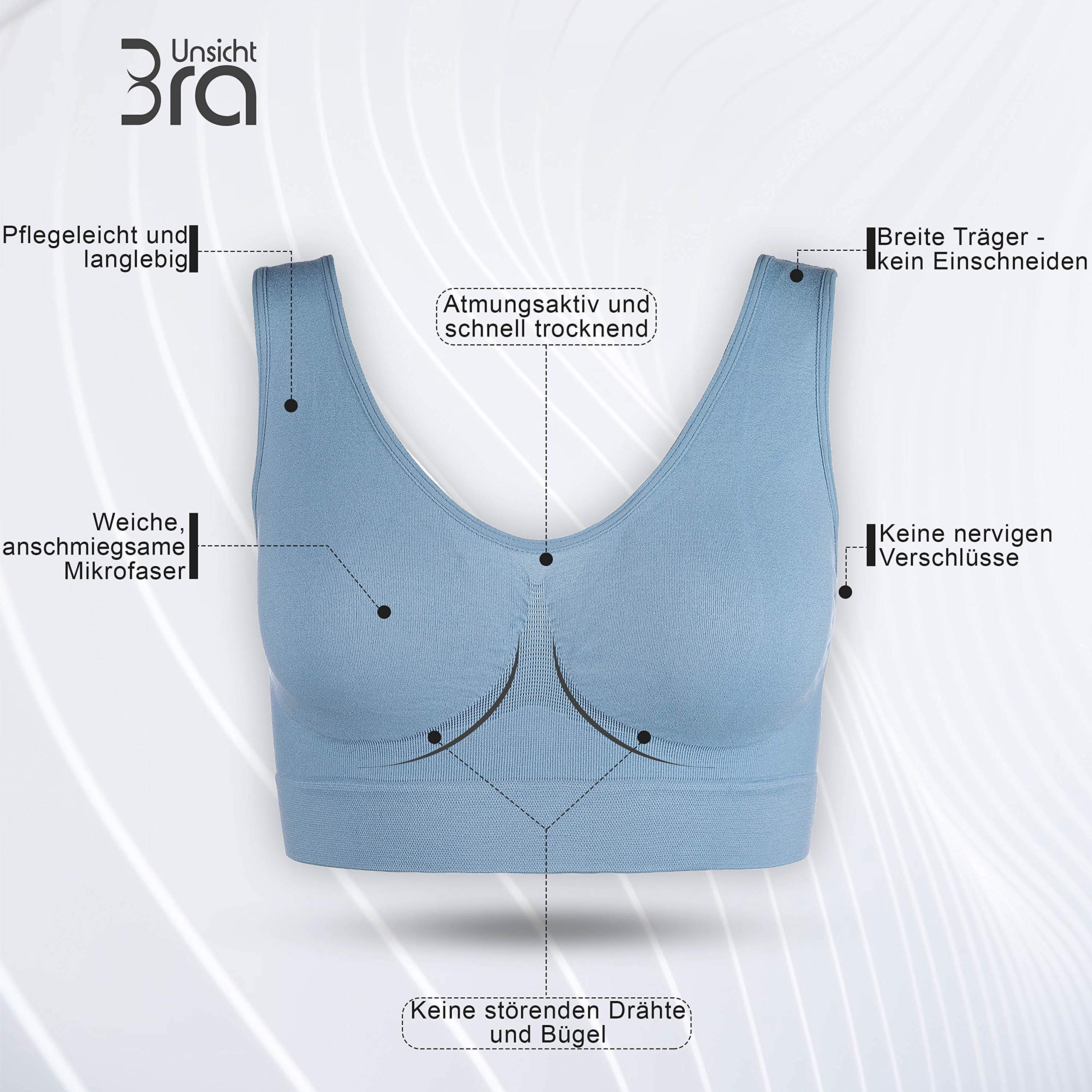 UnsichtBra Reggiseno Benessere | Reggiseno Sportivo | Abbigliamento Palestra Donna | Taglie Forti Donna | Reggiseno Allattamento