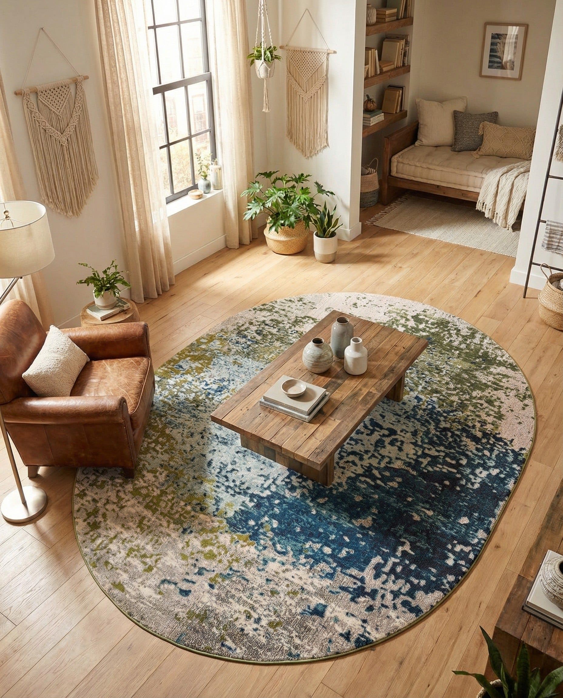 Amazon.com: Rugs.com - Hyacinth Rug – 7' 11 x 10' Oval Blue
