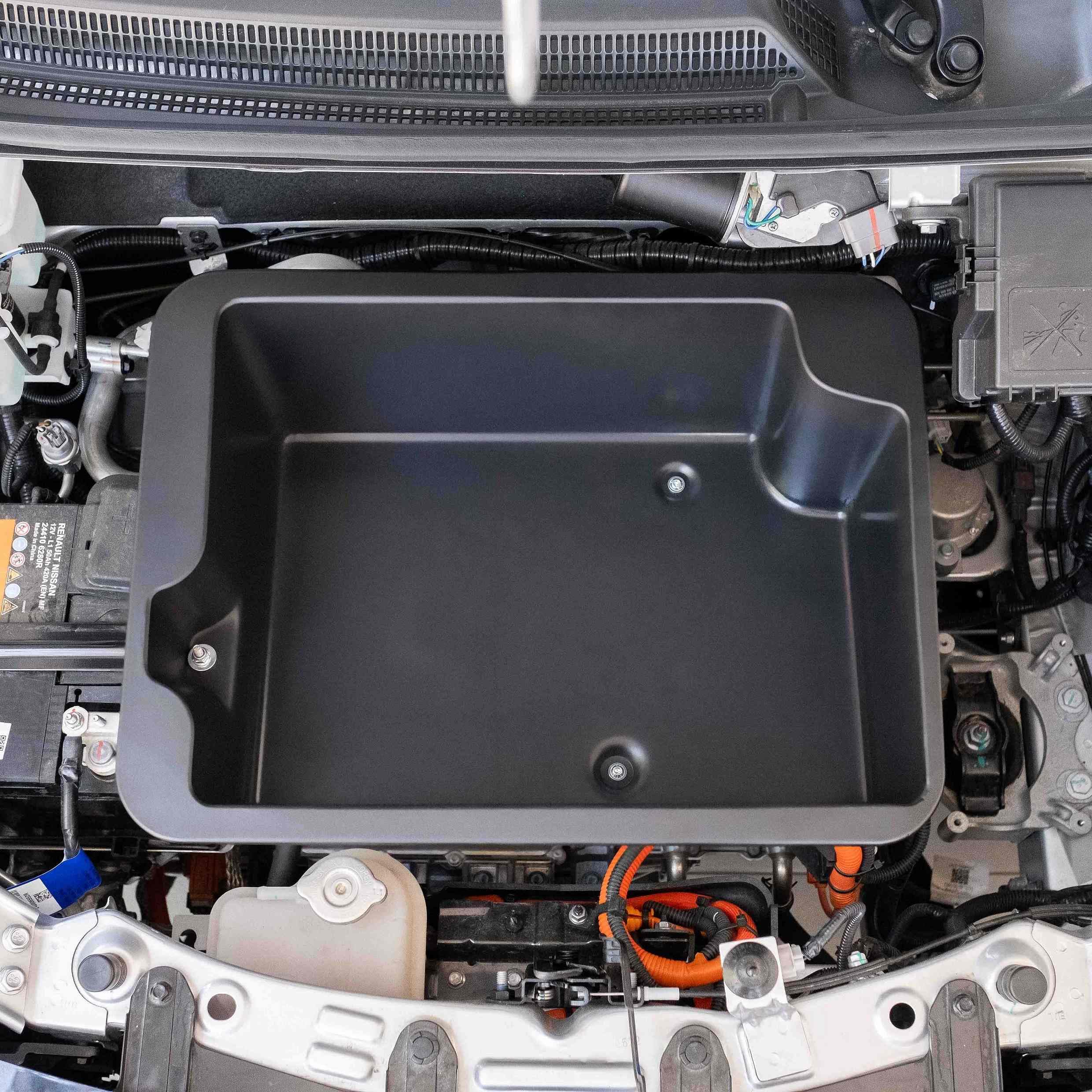 Rati Frunk I Convient pour Dacia Spring (2021-) I Coffre Avant à équiper avec Support et Capuchon de Protection élastique I Installation Rapide et Facile dans Le Compartiment Moteur (Printemps 2021)