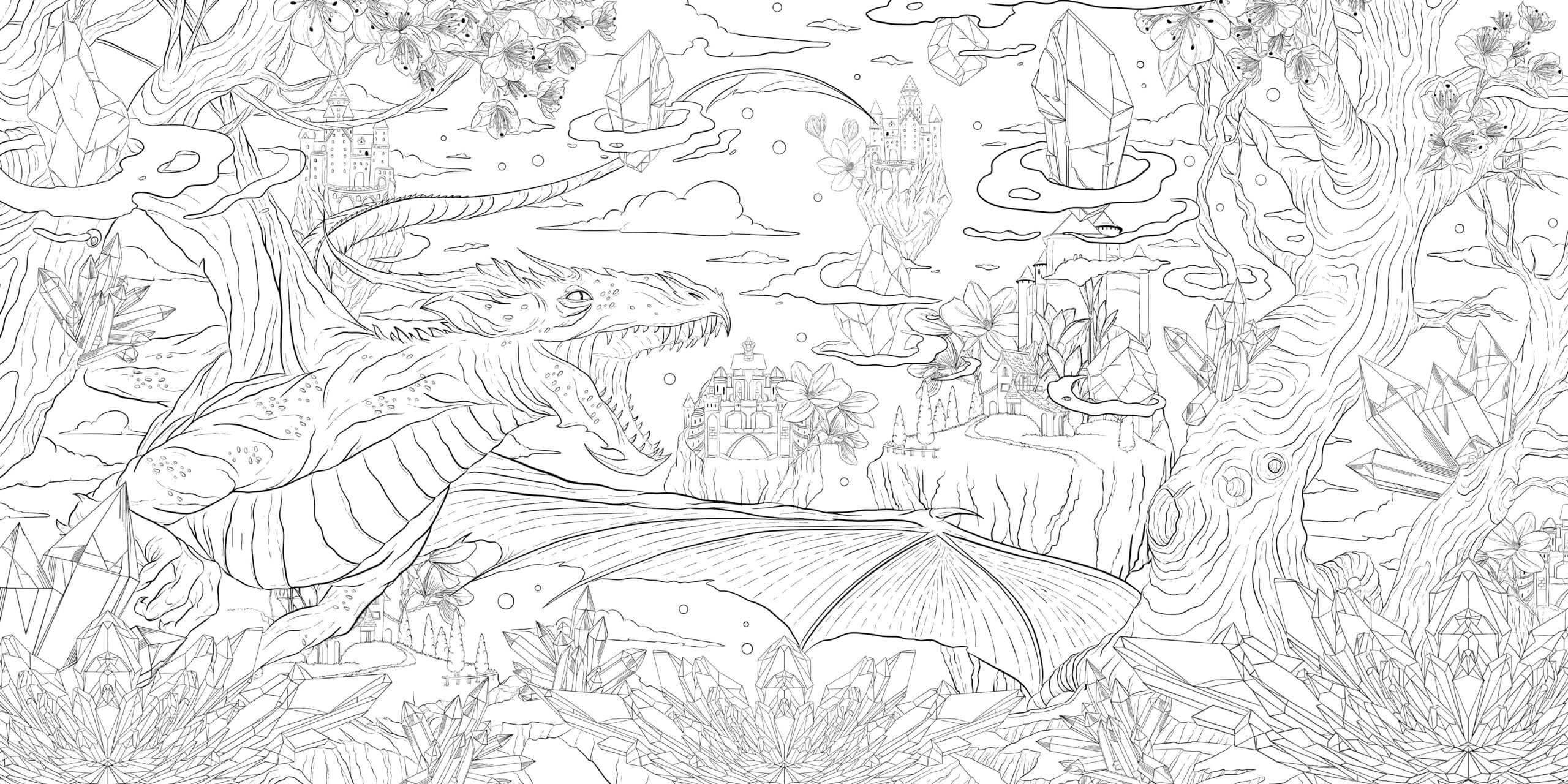 Fantastische Welten (Ausmalbuch zur kreativen Stressbewältigung): Über 90 inspirierende Ausmalbilder aus der Welt der Märchen und Fantasy-Sagen