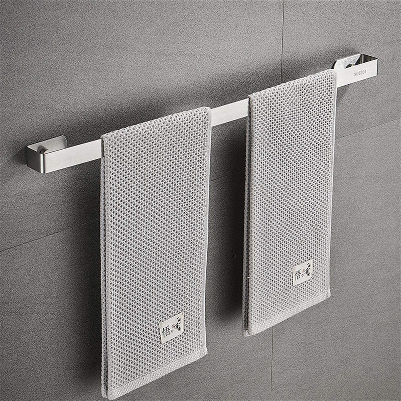 Portasciugamani da parete in acciaio inox, 30 cm, resistente, per bagno e portasciugamani, elegante finitura argentata, design salvaspazio per arredamento moderno