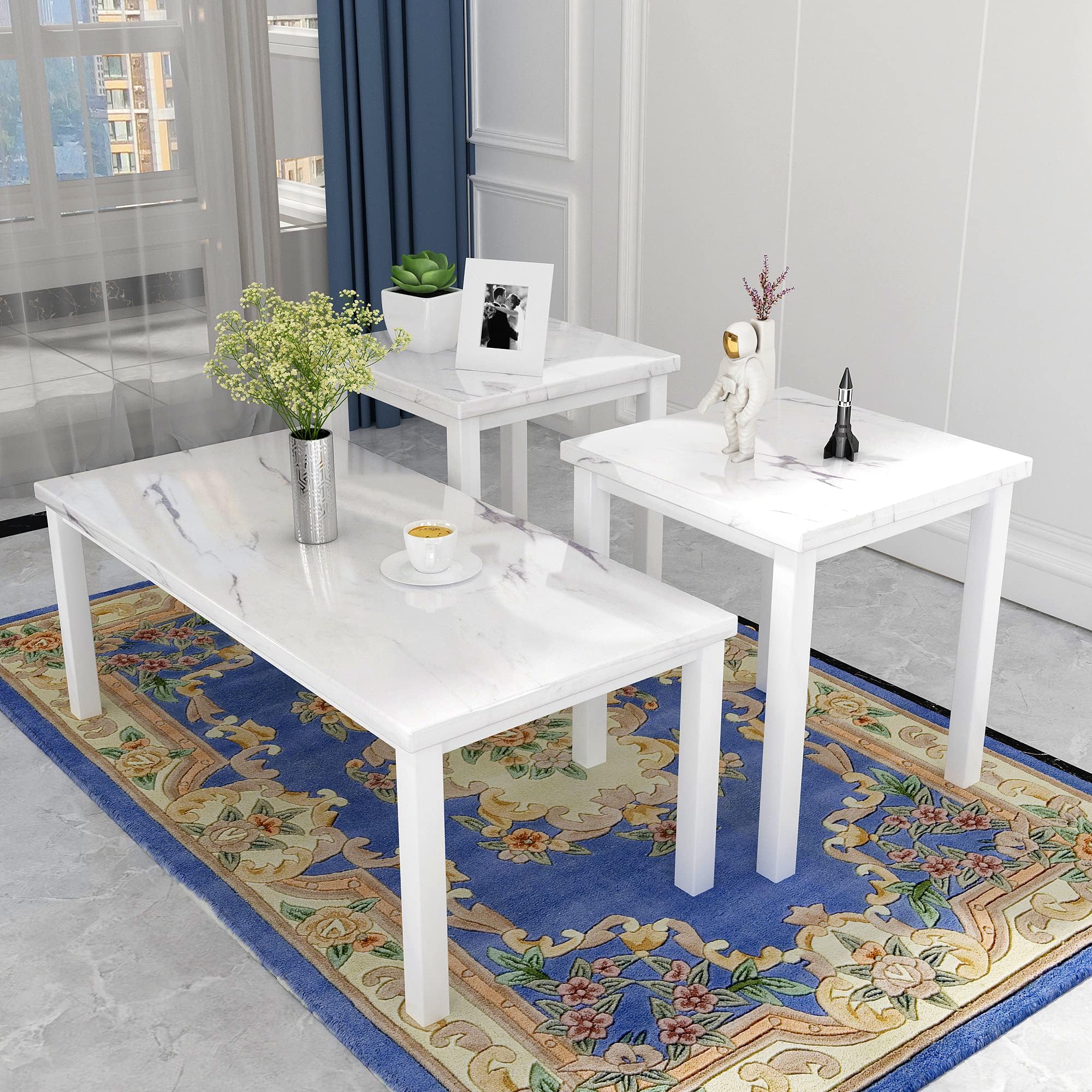Amazon.com: Coral Flower Modern Coffee Table Includes Coffee Table and ...