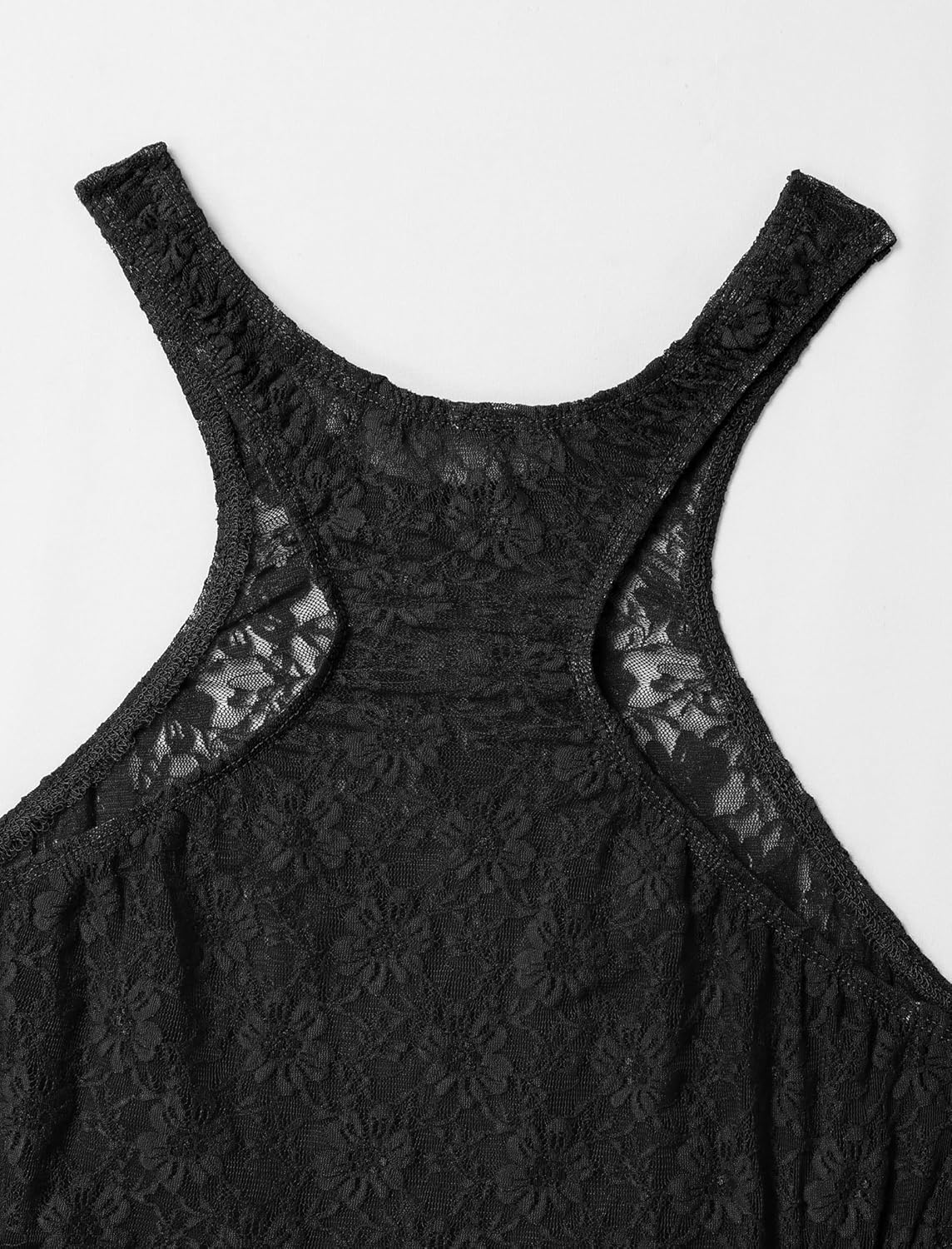 ABAFIP Men's Lace Bodysuit High Cut One Piece Leotard Sleeveless Racerback Sheer Lingerie Undershirts Top - Image 5