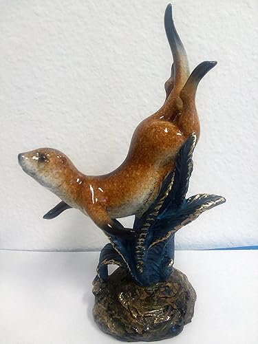 Miniatura 3 de Figura de nutria esmaltada