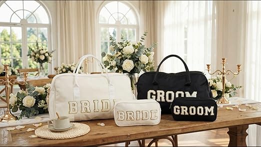 Amazon.com | Bulyoou 2 Pcs Wedding Weekender Bag Bride Groom