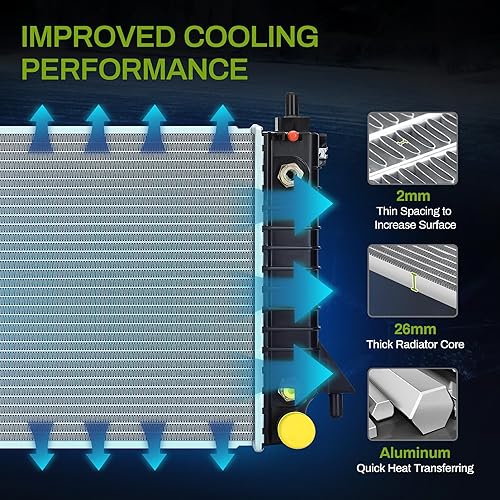 Miniatura 4 de AUTOSAVER88 Radiador compatible con Ford Taurus 1996, 1997, 1998, 1999, 2000, 2001, 2002, 2003, 2004, 2005, 2006, 2007, Ford Taurus 1998-2001 Escort