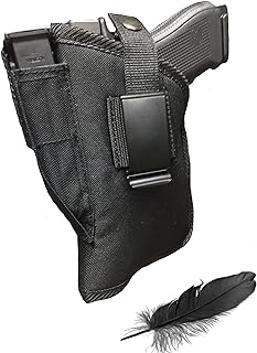 Feather Lite Fits Smith and Wesson 5903,5904,5906,5926,5943,5944,5946,5967 with Laser. Soft Nylon Inside or Outside The Pants Gun Holster.