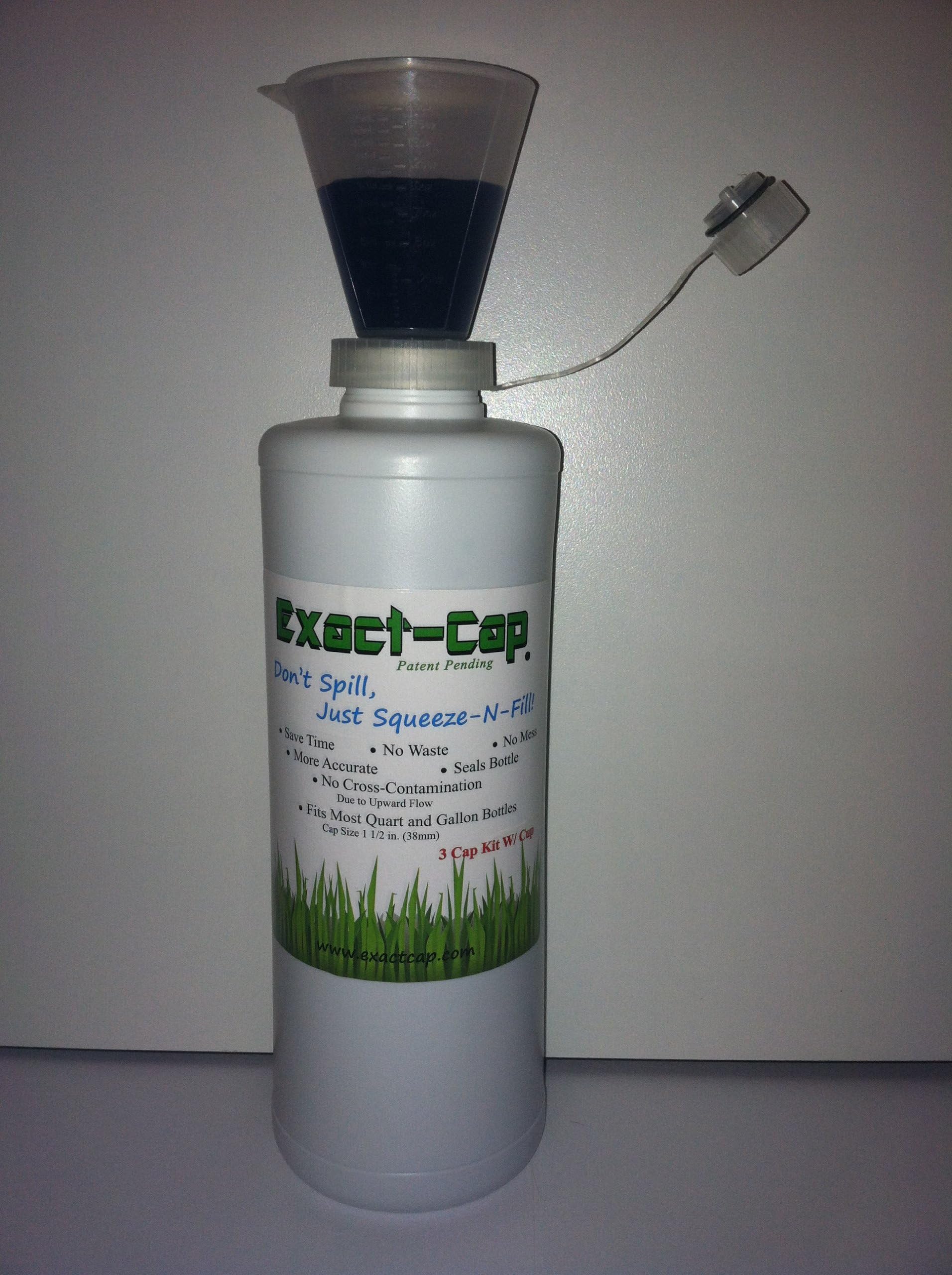 Exact-Cap 3 Cap Hydro Nutrient Measuring Cup Kit, Never Spill Again