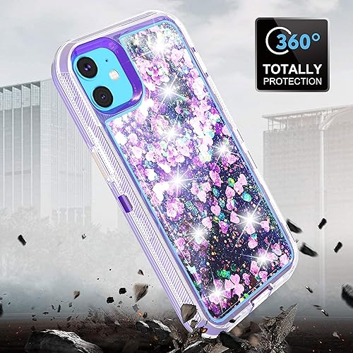 Miniatura 8 de Asuwish Funda de teléfono para iPhone 11 6.1 con protector de pantalla brillante líquida transparente híbrida TPU silicona protectora resistente