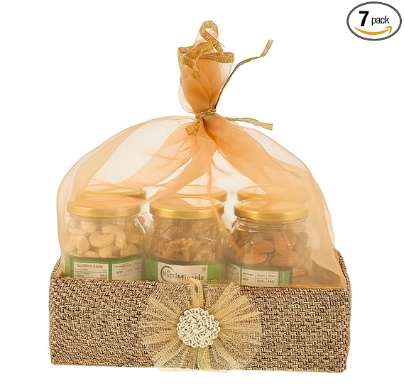 NUTRI MIRACLE Corporate Hamper Gourmet Dry Fruits and Nuts Gift Box for Family and Friends Celebrations Diwali Chocolate and Dry Fruits