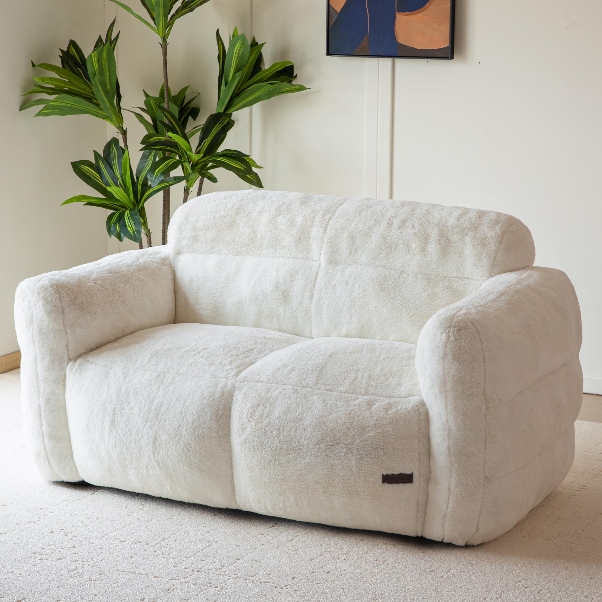 MAXYOYO Giant Bean Bag Chair for Adults, Ultra Soft Fluffy Loveseat