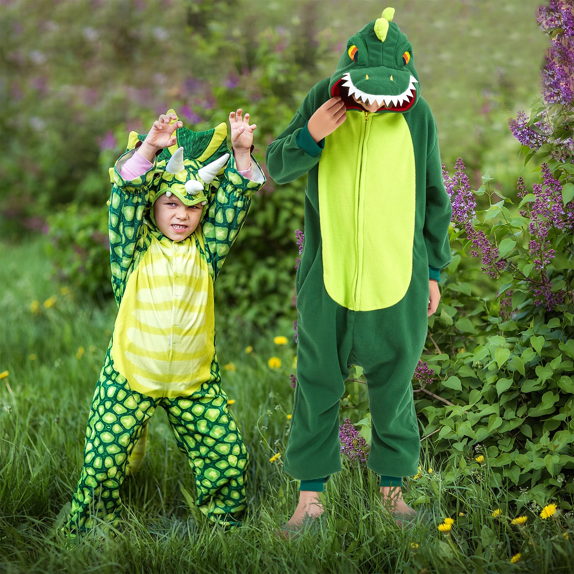 Mono de Pijama de Animales de Dibujos Animados, Dinosaurio T-Rex Pijama, Bata, Mameluco, Ropa de Dormir, Disfraz de Cosplay, Fiesta de Halloween para Niños de 6 a 8 Años