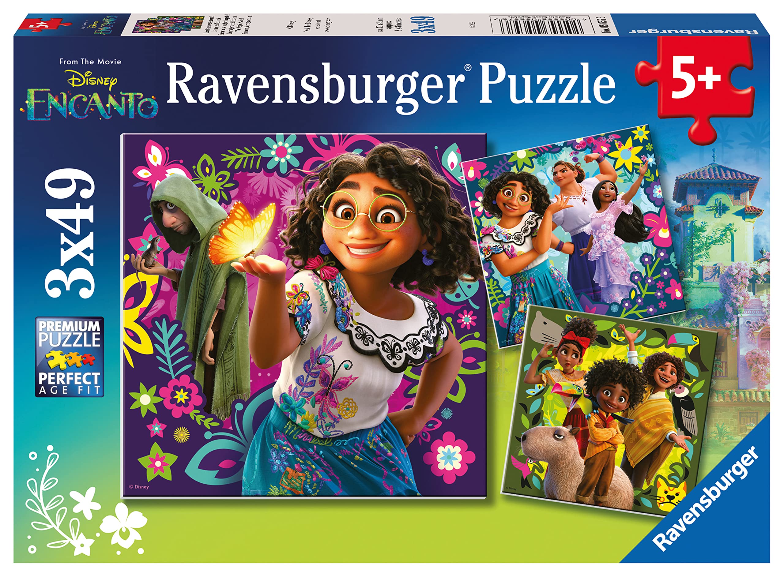 Ravensburger Encanto Childs Jigsaw Puzzle Set 3 X 49 Piece Disney Complete