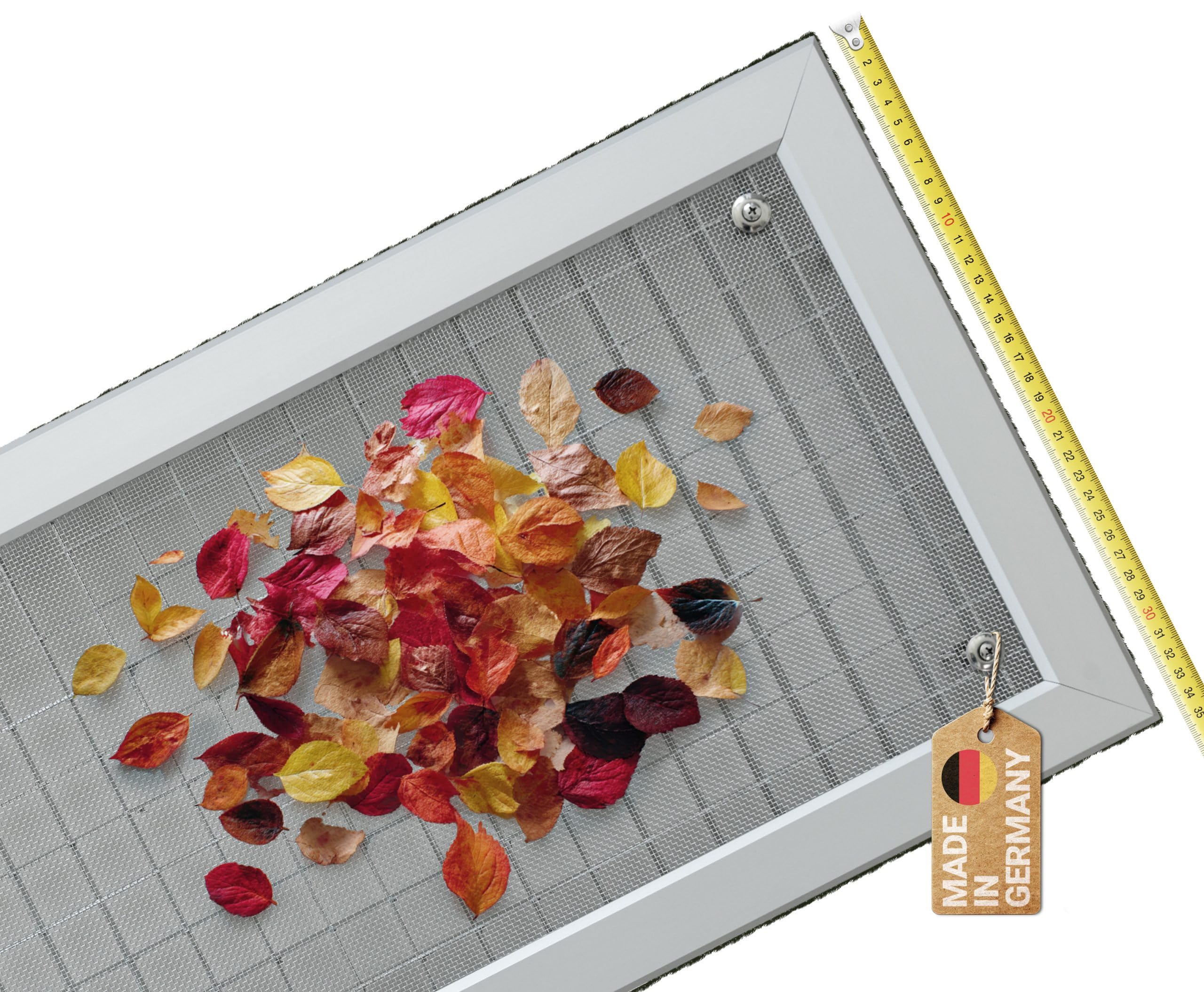 Kellerschachtabdeckung Lichtschachtabdeckung nach Maß - Profiqualität, Made in Germany, robuste Aluminium-Profile, V2A Edelstahl-Gewebe, kratzfeste Oberfläche (Silber/Alu, 160 x 70 cm)