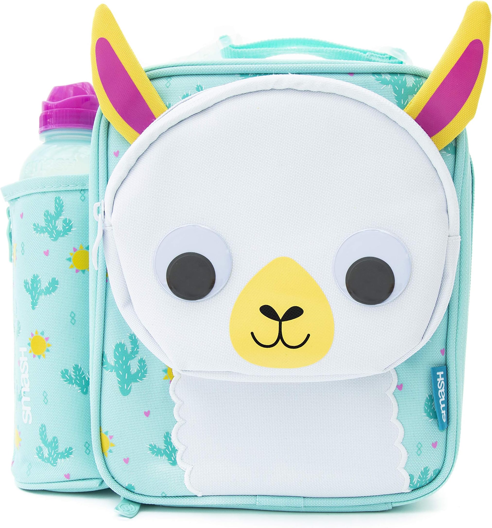 Smash Insulated Lunch Bag & 500ml Bottle, Llama, 25.8 x 13 x 26cm