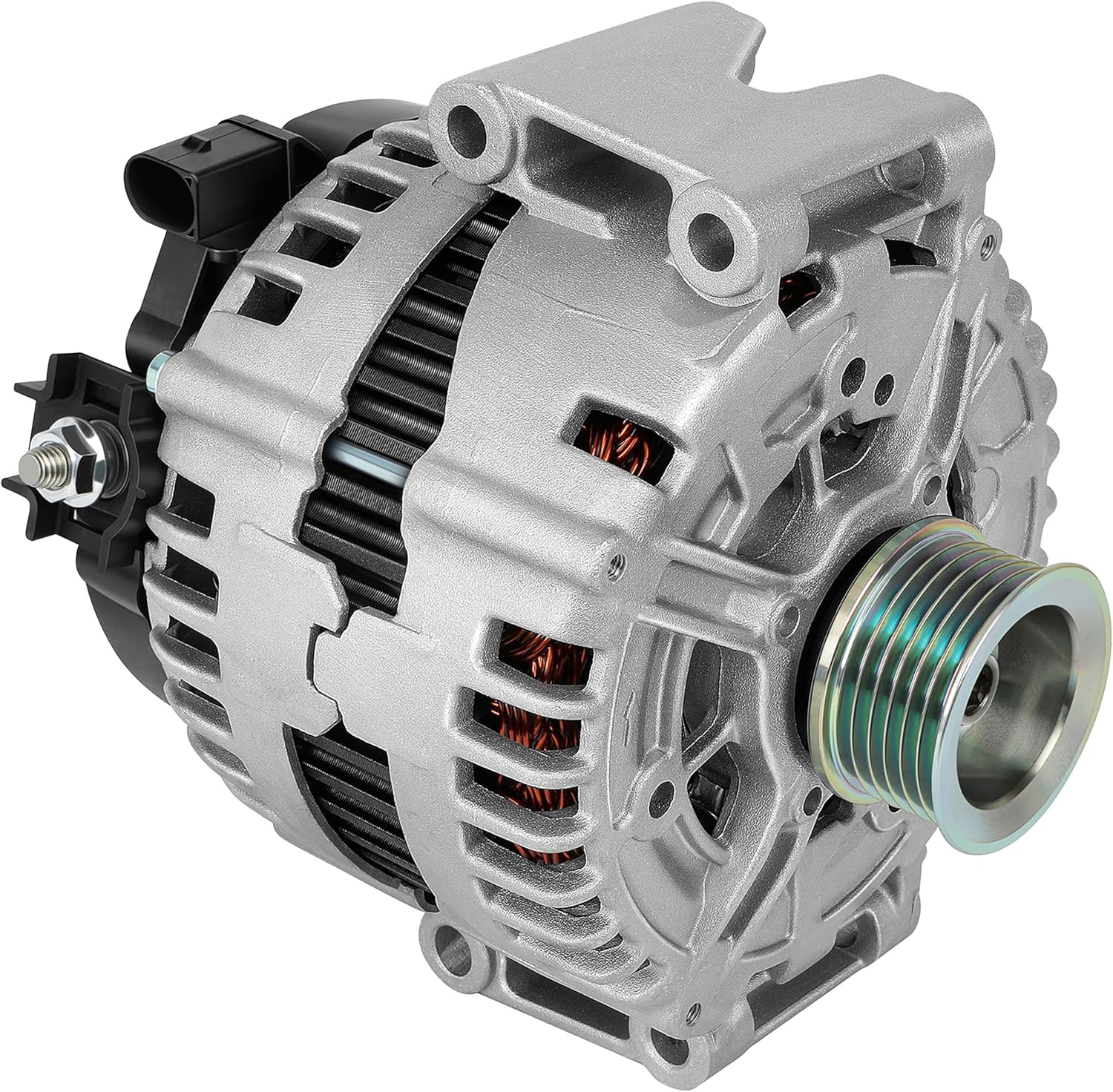 220A SCITOO Alternator New for Mercedes-Benz for CL550 5.5L 2009-2010,for Mercedes-Benz for S450 4.7L 2008 2010,for Mercedes-Benz for S550 5.5L 2007-2010 12V CW 6-Groove Pulley Ref: 11310 0121813006