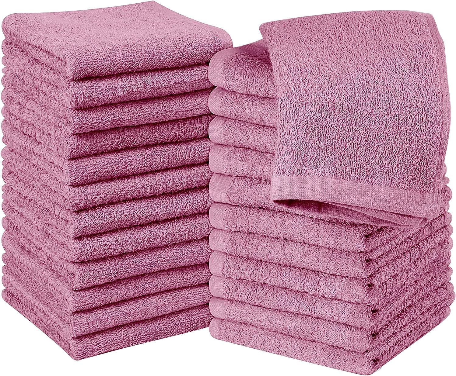 SIMPLI-MAGIC Cotton Washcloths Pink (Pack of 48) (Pack of 10)