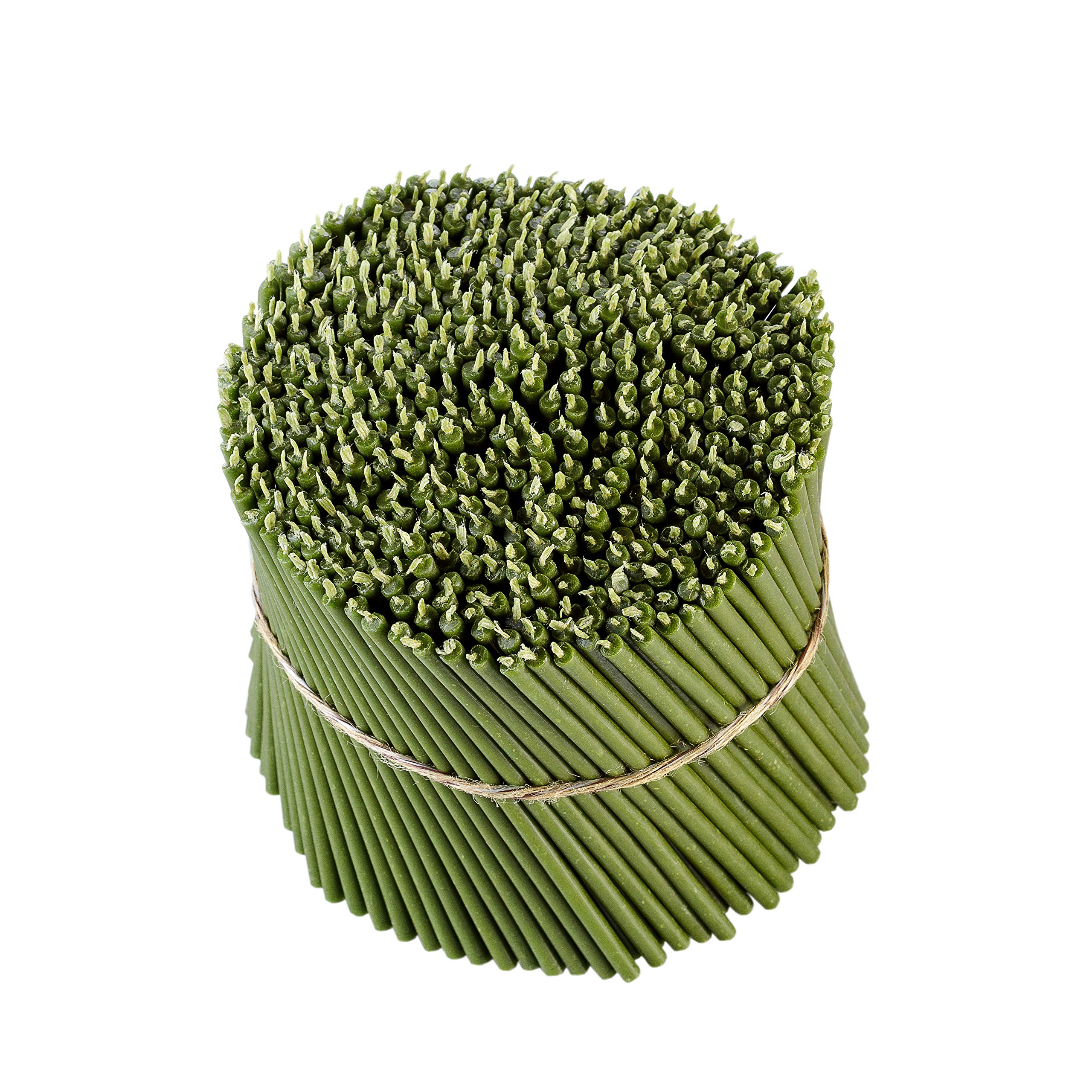 Danilovo Ritual - Velas de cera de abeja (verde) - Velas ortodoxas para oración o decoración de mesa de boda, no tóxicas - Sin goteo N120, altura: 16 cm, diámetro: 5,4 mm (100 unidades, 334 g)