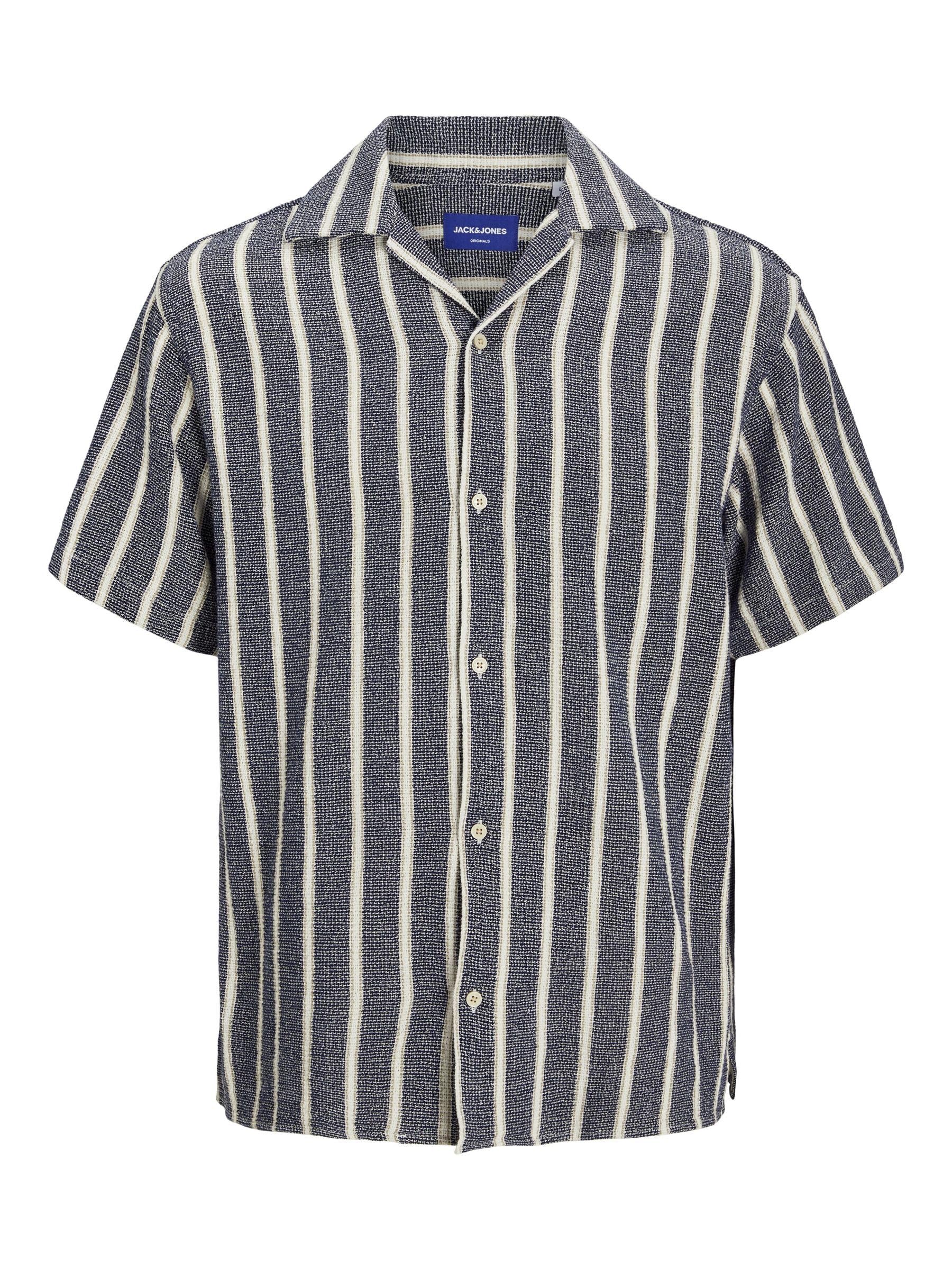 Jack & Jones Herren Jorcoba Stripe Resort Shirt Ss Sn Jorcoba Stripe Resort Shirt Ss Sn (1er Pack)