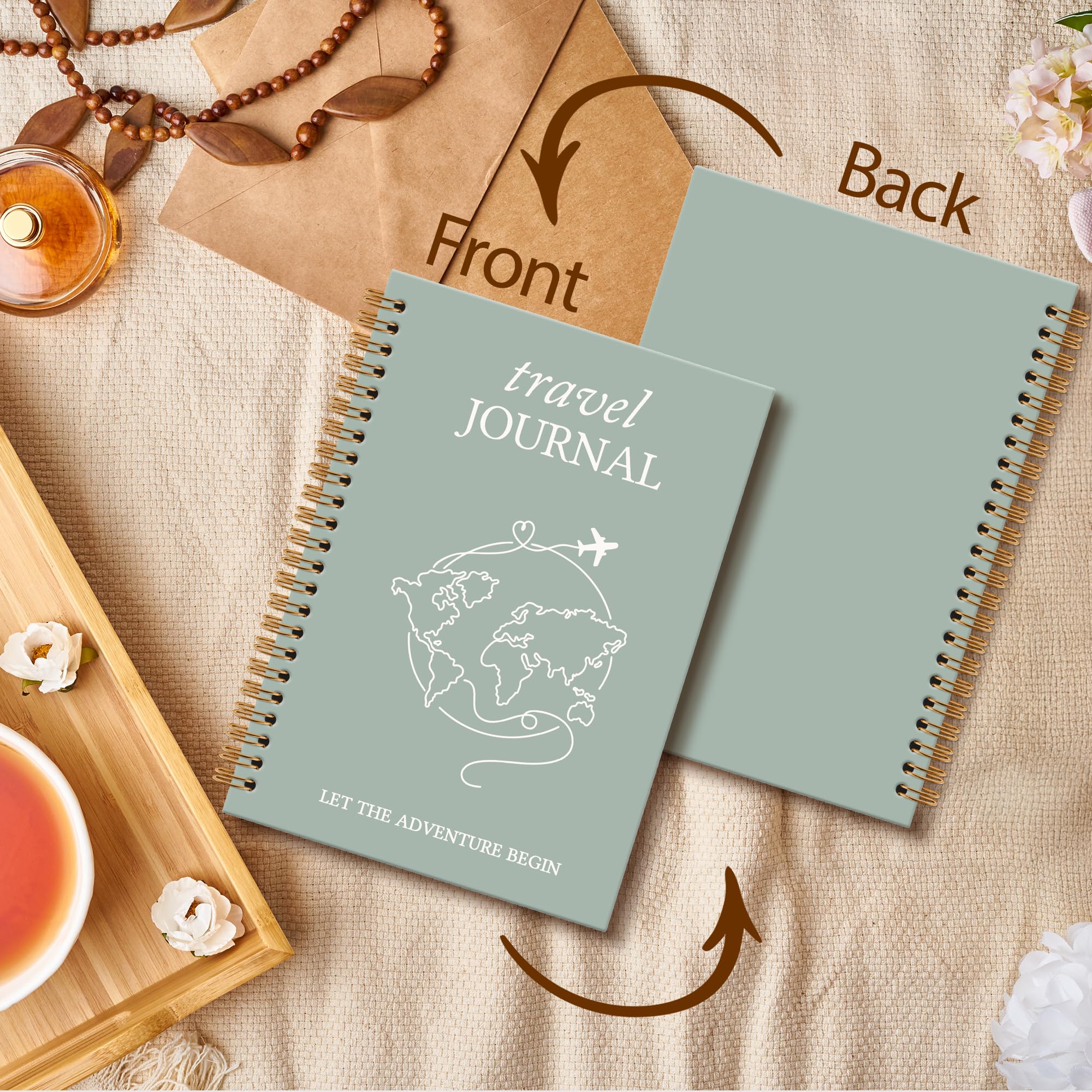 Cuaderno de regalo de viaje, diario de viaje para mujeres, cuaderno de viaje en espiral, diario de aventura, cuaderno de viaje para viajeros, mujeres y hombres, regalos de viajero, 6 x 8.2