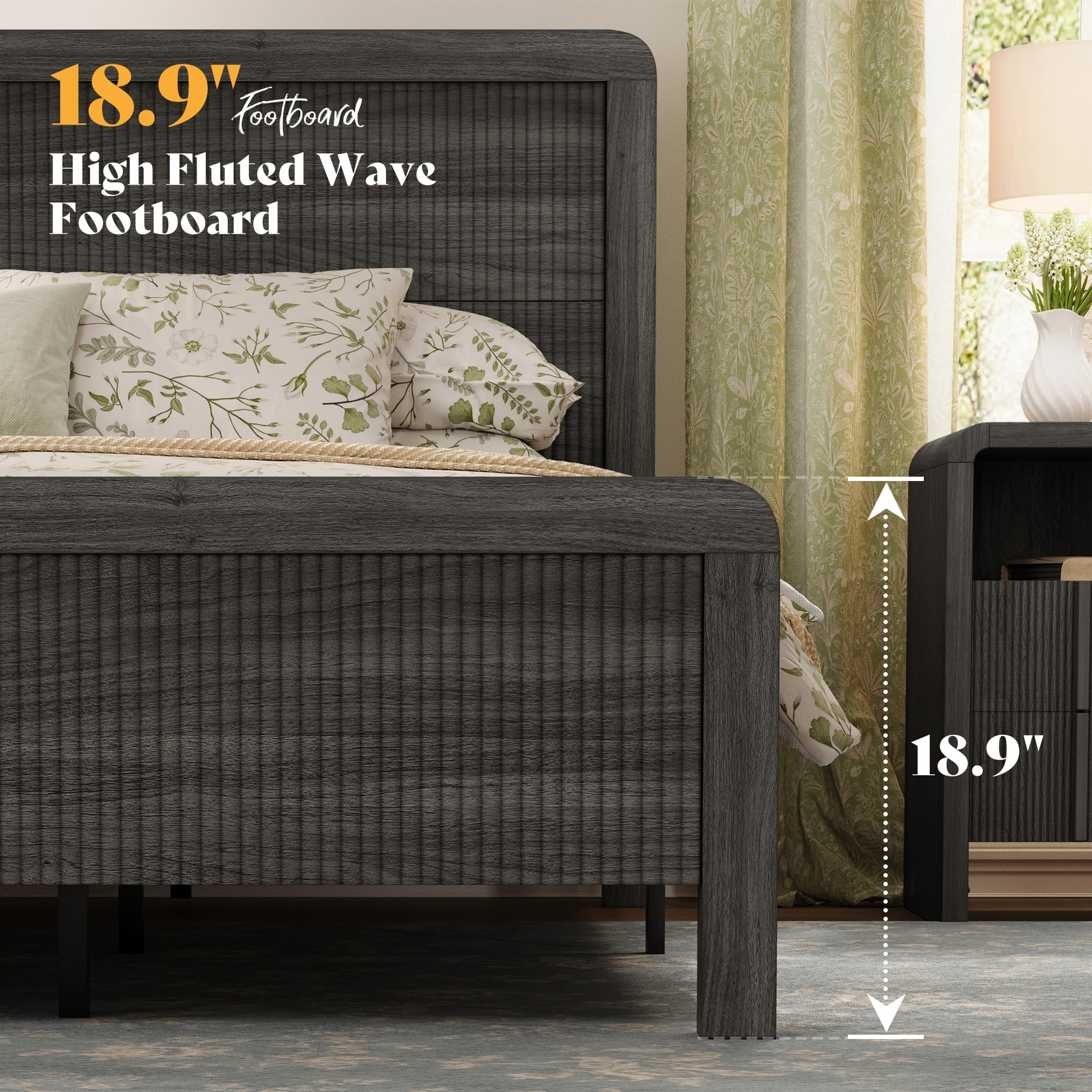 Best Queen Bedroom Furniture Sets of 2026 1 AMERLIFE 4-Piece Modern Fluted Bedroom Furniture Set, Including Wood Queen Size — product photo