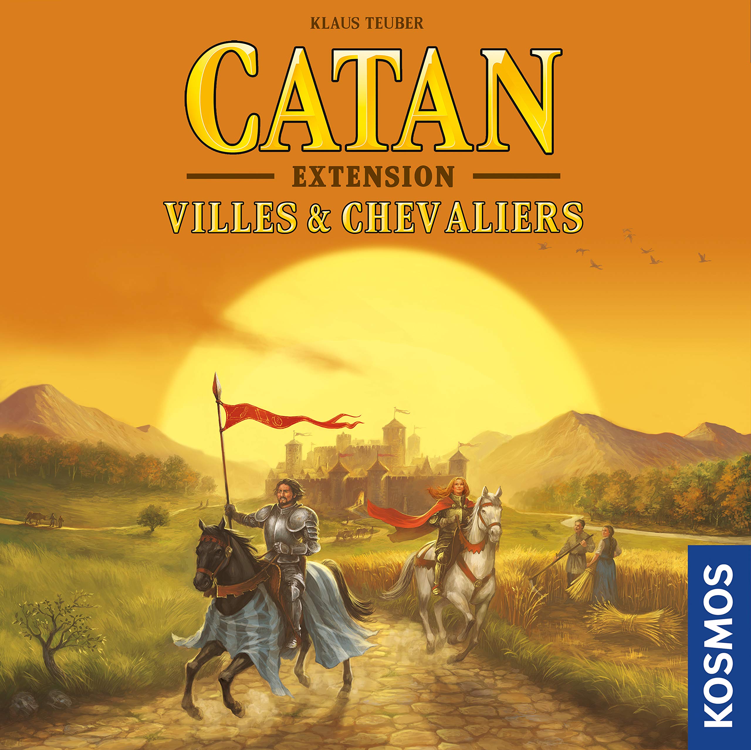 Kosmos - Catan : Extension Villes et Chevaliers - Jeu de Société pour Adultes et Enfants dès 12 Ans - 3 à 4 Joueurs - 120 Min - Jeu de Stratégie et de Négociation Immersif-Version Française