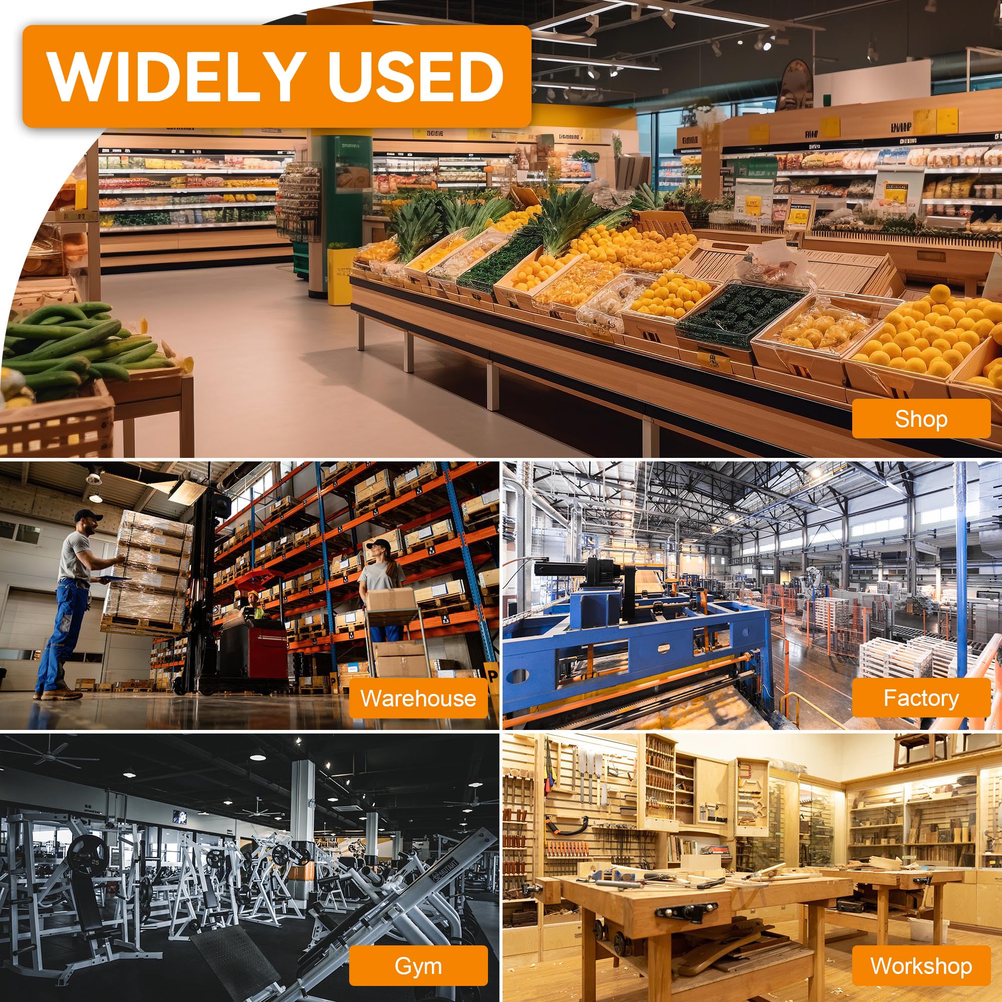 4 Pack UFO Led High Bay Light 200W 6000K Daylight 30000lm AC100-277V UFO Shop Lights Fixture with US — view 8