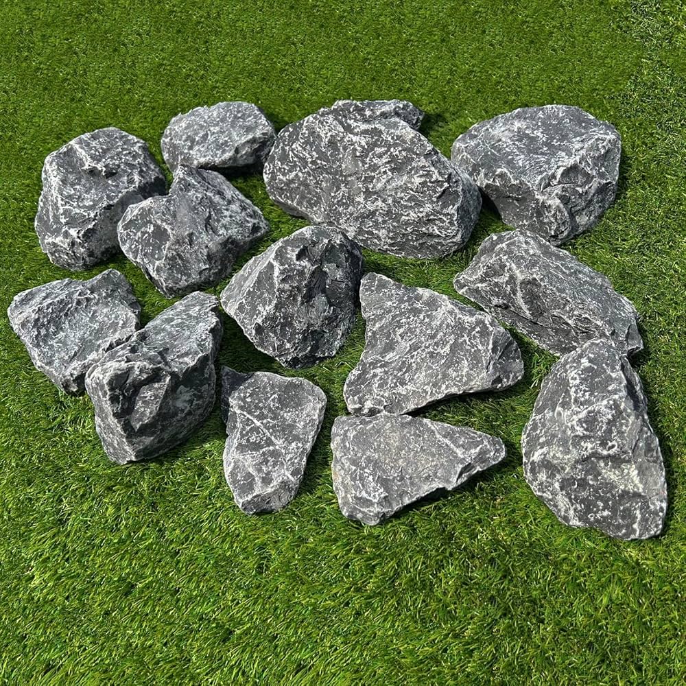 Amazon.co.jp: ロックガーデン 石 庭石 割栗石 黒 ブラック 割り栗石