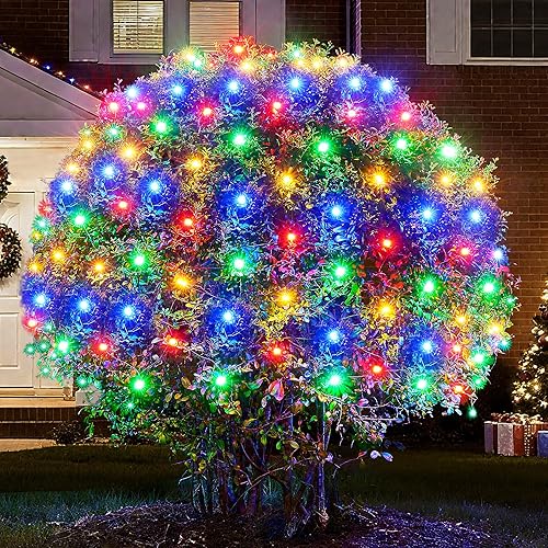 Miniatura 1 de BlcTec Luces de Navidad para exteriores, 176 LED, 8.7 x 5.2 pies, con certificación UL, 8 modos, temporizador, conectable, alambre grueso resistente