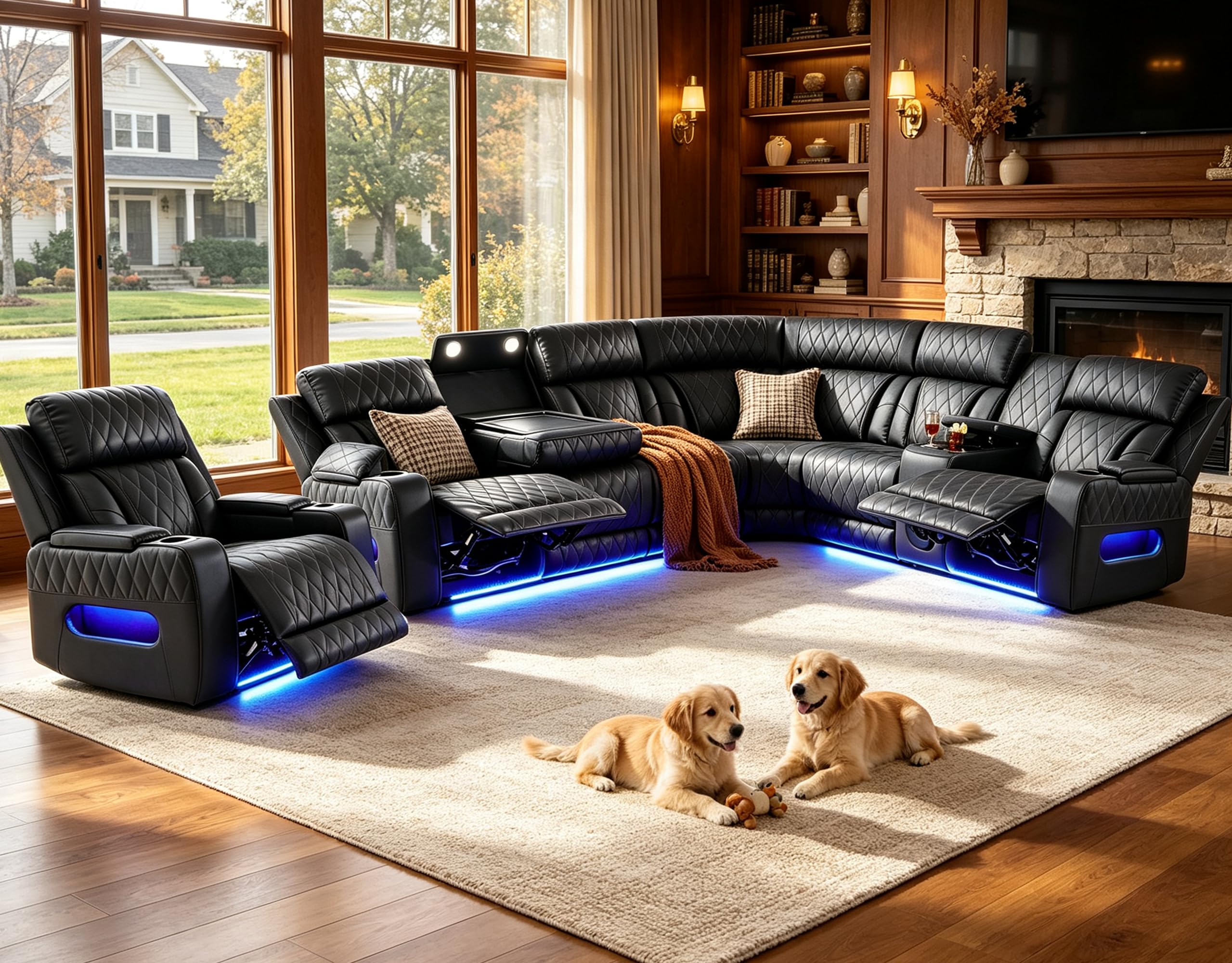 Blackish Gray / Sectional+Chair